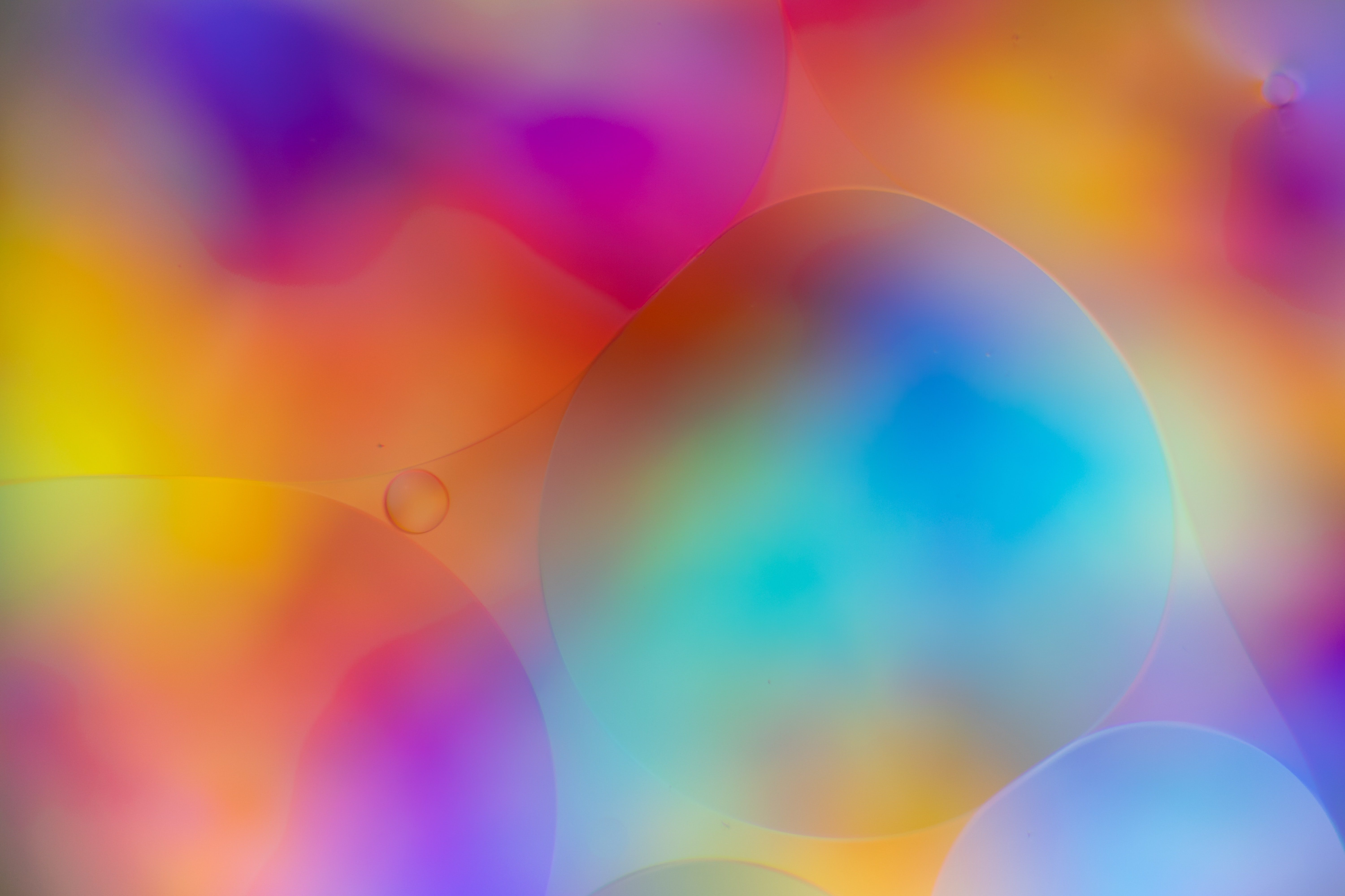 HD wallpaper motley, gradient, abstract, water, bubbles, multicolored