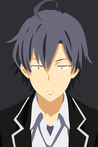 Handy-Wallpaper Animes, Yahari Ore No Seishun Rabukome Wa Machigatteiru, Hachiman Hikigaya kostenlos herunterladen.