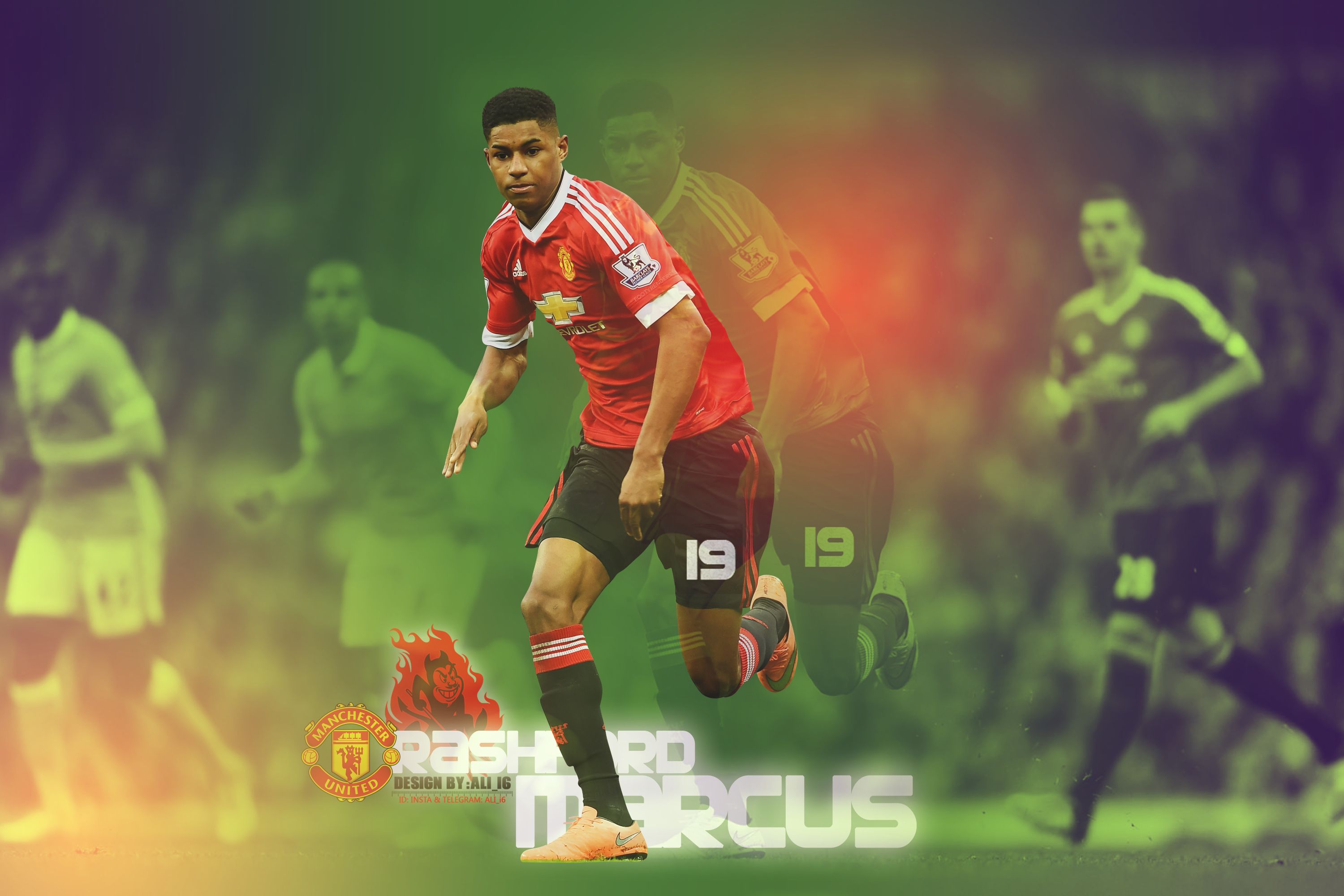 Free download wallpaper Sports, Soccer, Manchester United F C, Marcus Rashford on your PC desktop