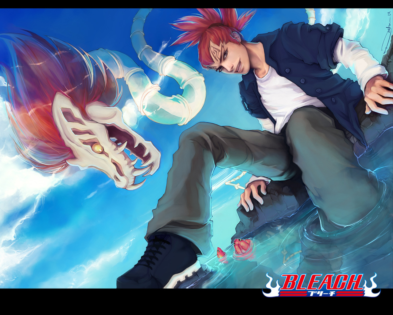 Handy-Wallpaper Bleach, Animes, Renji Abarai kostenlos herunterladen.