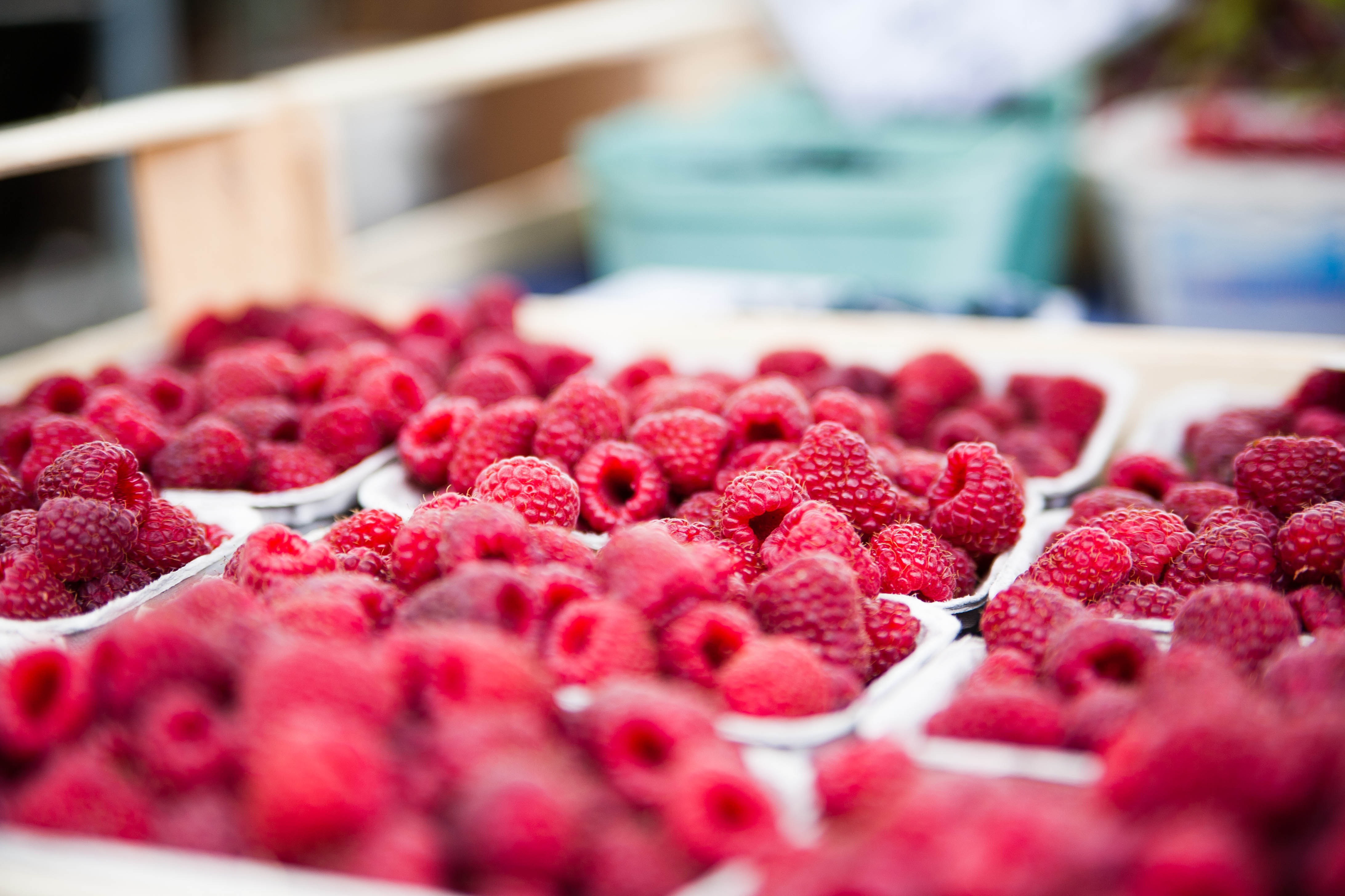 Download mobile wallpaper Fruits, Food, Raspberry, Blur, Berry, Fruit for free.