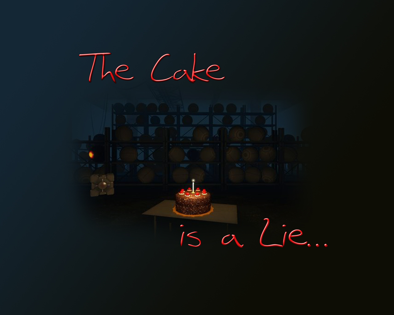 Download mobile wallpaper Cake, Portal, Video Game for free.