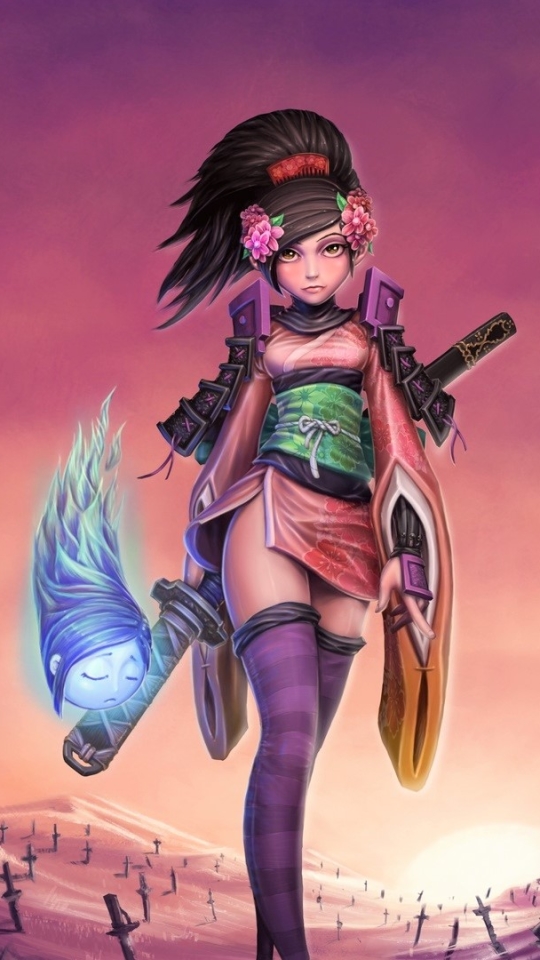 samurai, video game, muramasa: the demon blade, spirit, woman warrior
