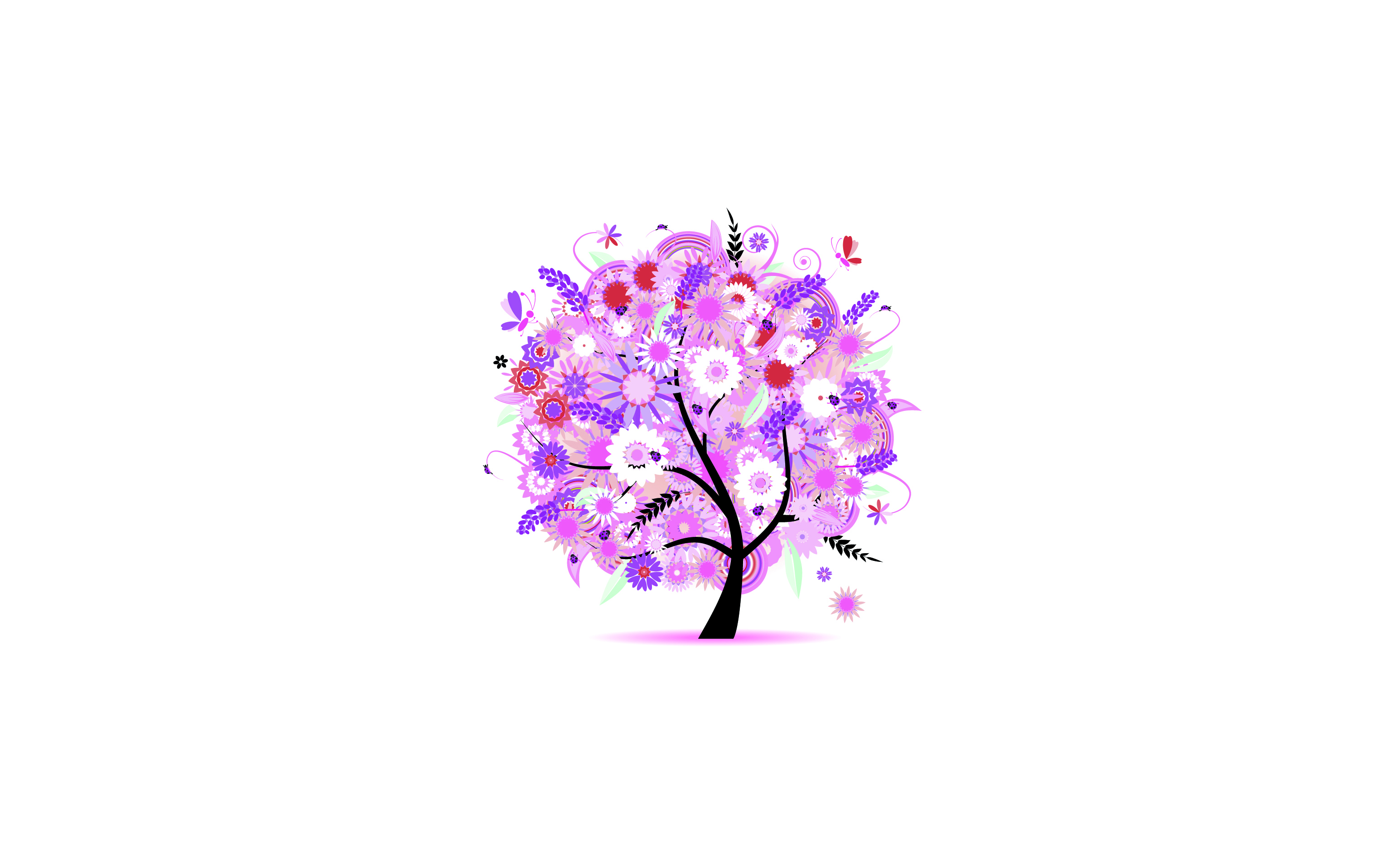 Free download wallpaper Flower, Tree, Purple, Spring, Artistic on your PC desktop