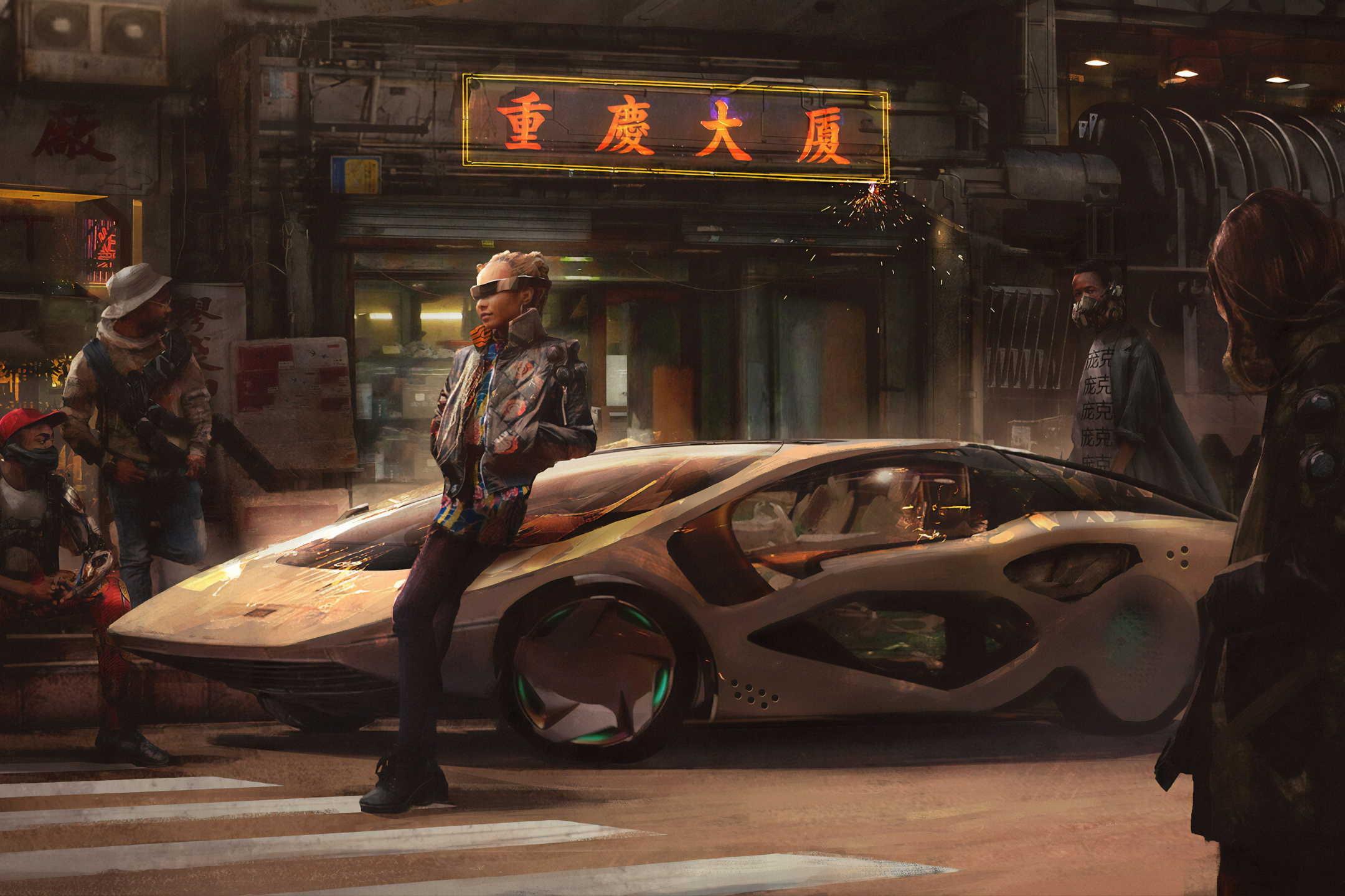 Download mobile wallpaper Car, Futuristic, Video Game, Cyberpunk 2077 for free.