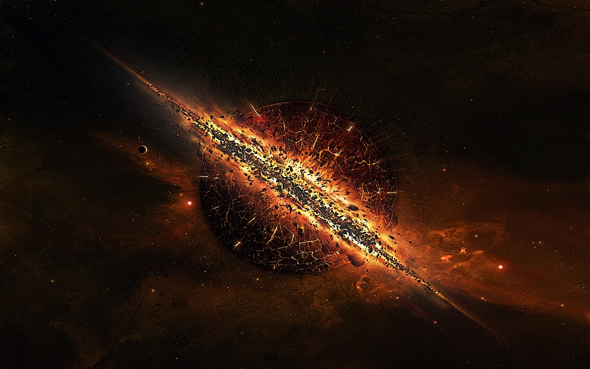 Laden Sie das Planet, Explosion, Science Fiction-Bild kostenlos auf Ihren PC-Desktop herunter