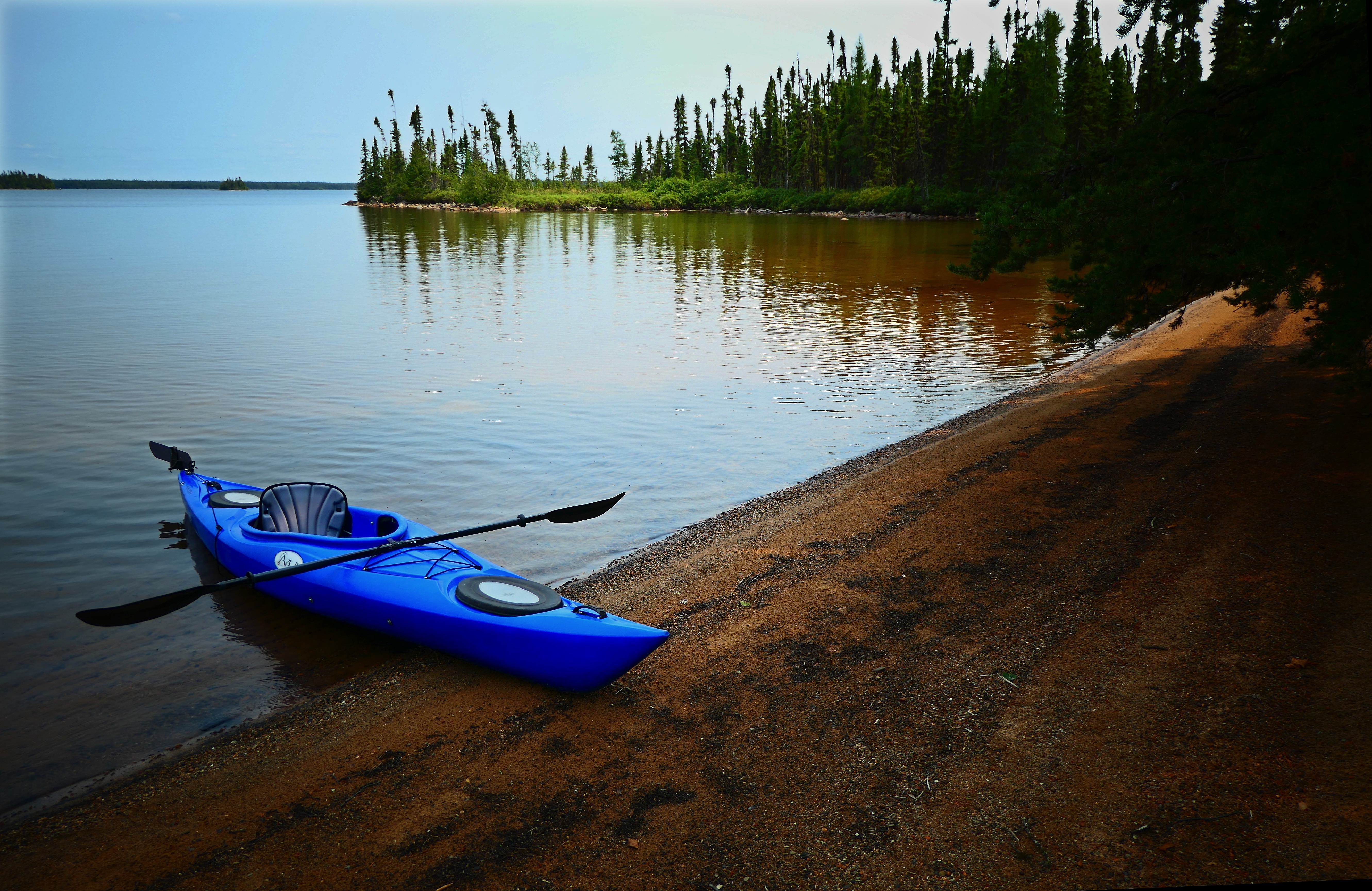 vehicles, kayak, lake, water