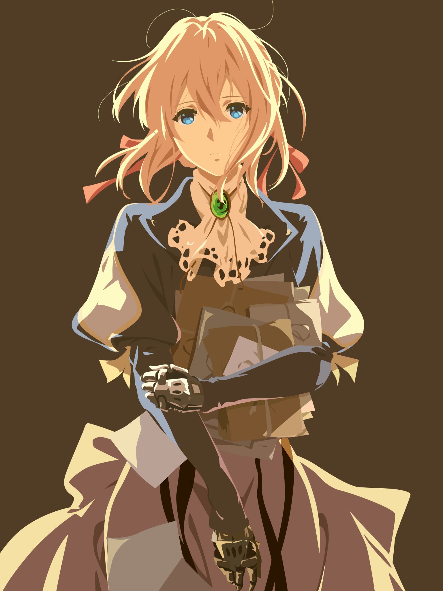 Handy-Wallpaper Blond, Blaue Augen, Blondinen, Animes, Violet Evergarden (Charakter), Violet Evergarden kostenlos herunterladen.