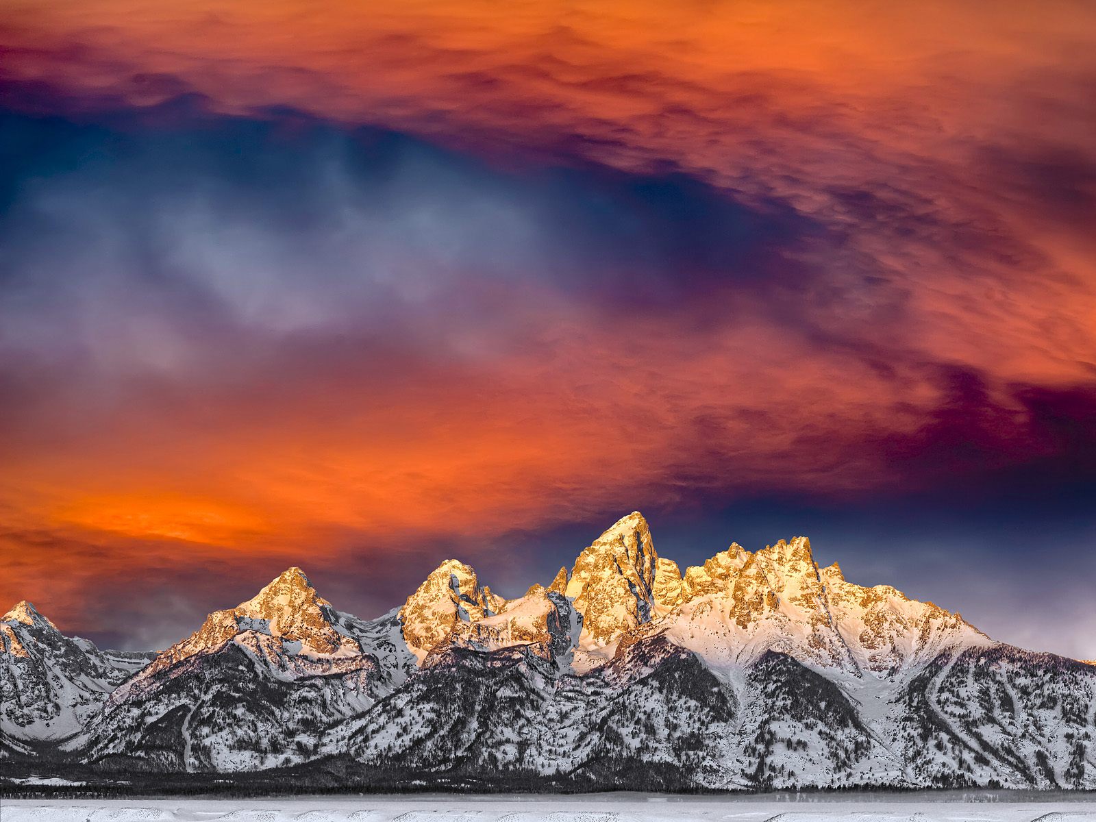 Free download wallpaper Landscape, Winter, Mountains, Snow, Mountain, Earth, Cloud on your PC desktop