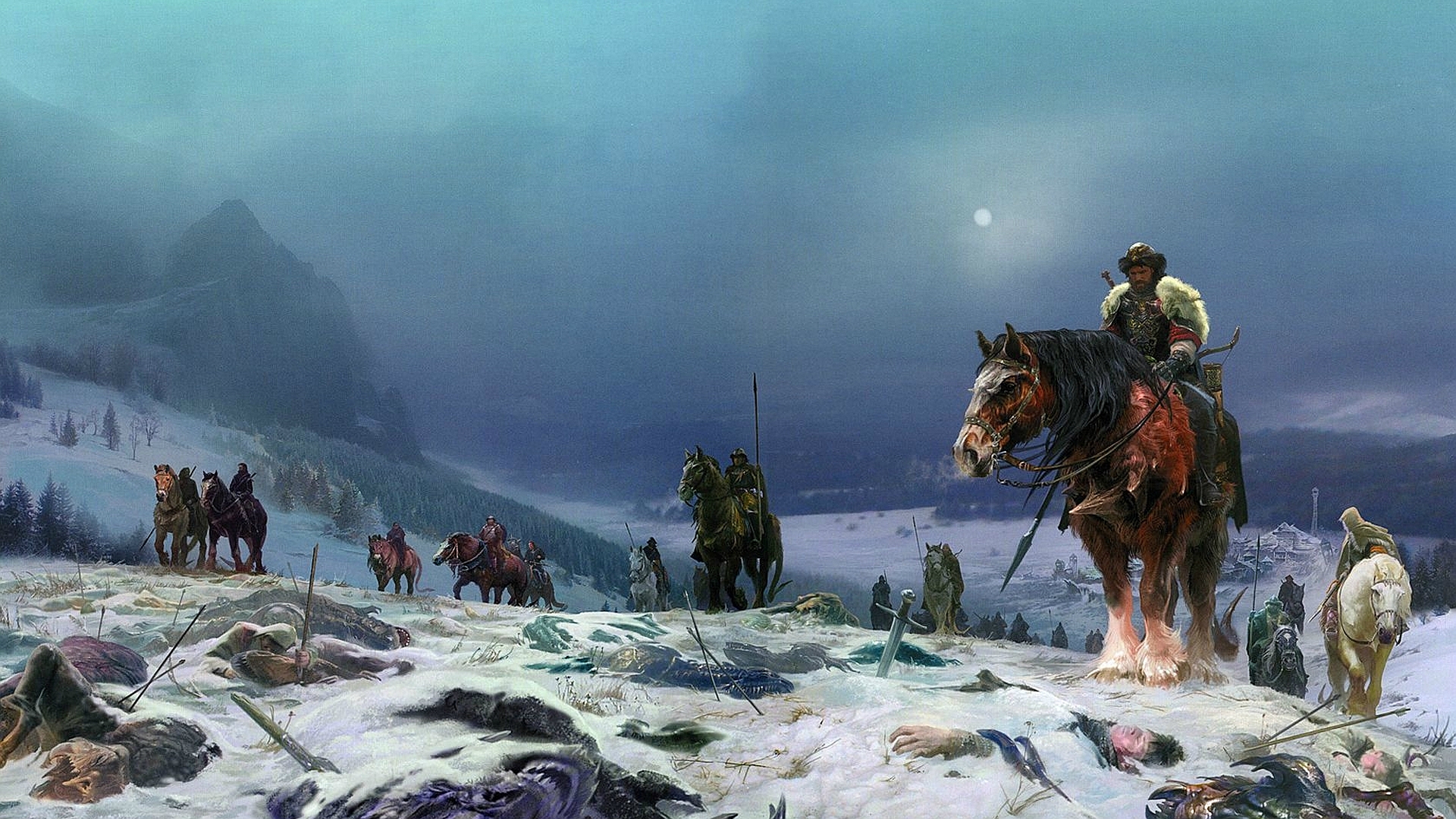 Free download wallpaper Fantasy, Warrior, Horse on your PC desktop
