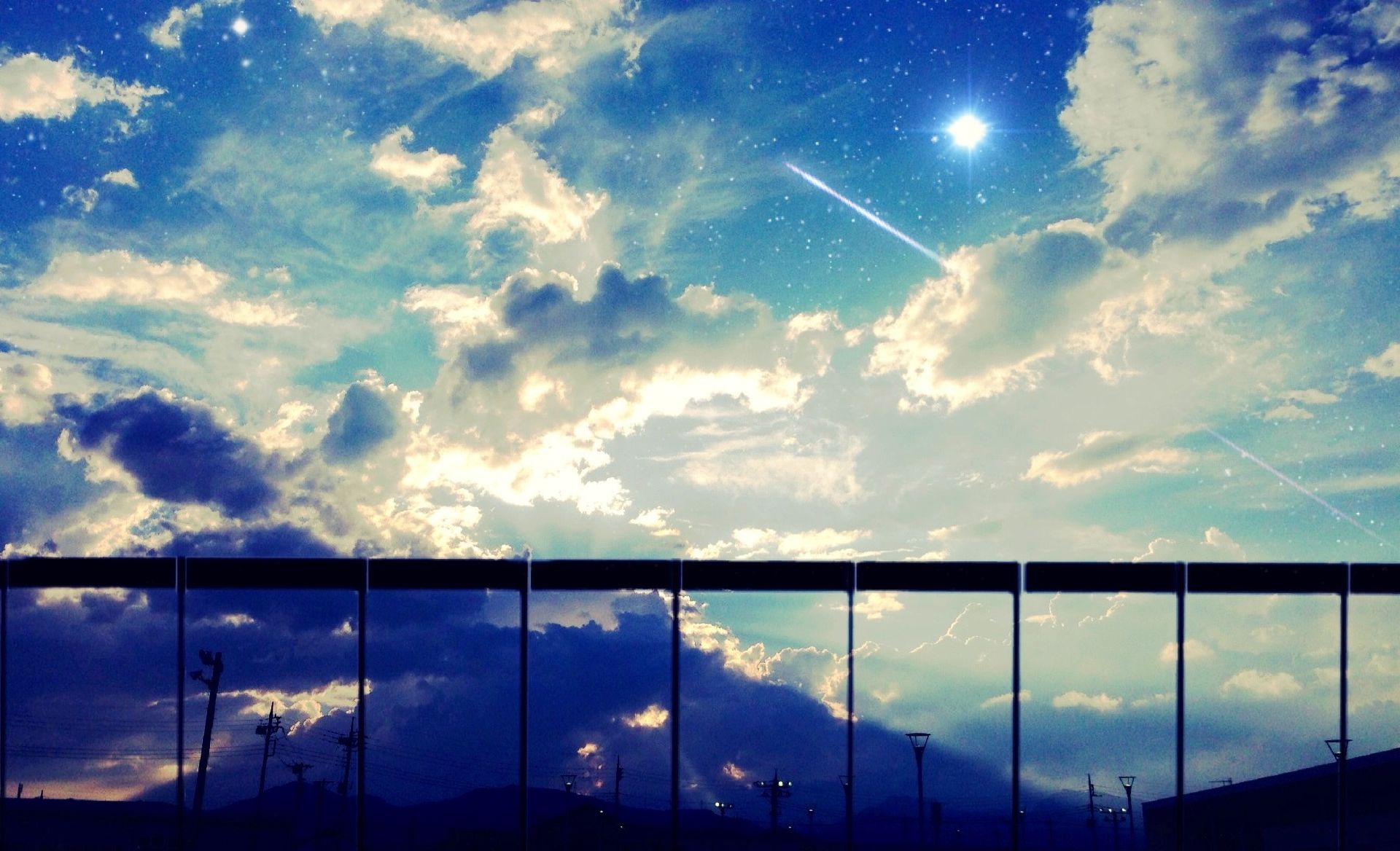 Free download wallpaper Anime, Sky, Cloud on your PC desktop