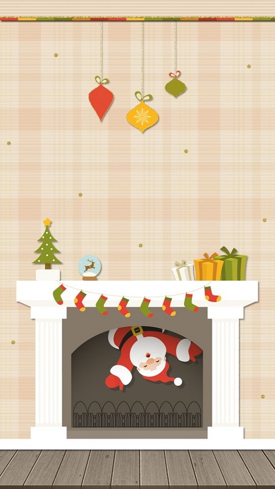 Download mobile wallpaper Christmas, Holiday, Gift, Santa, Chimney, Christmas Ornaments for free.