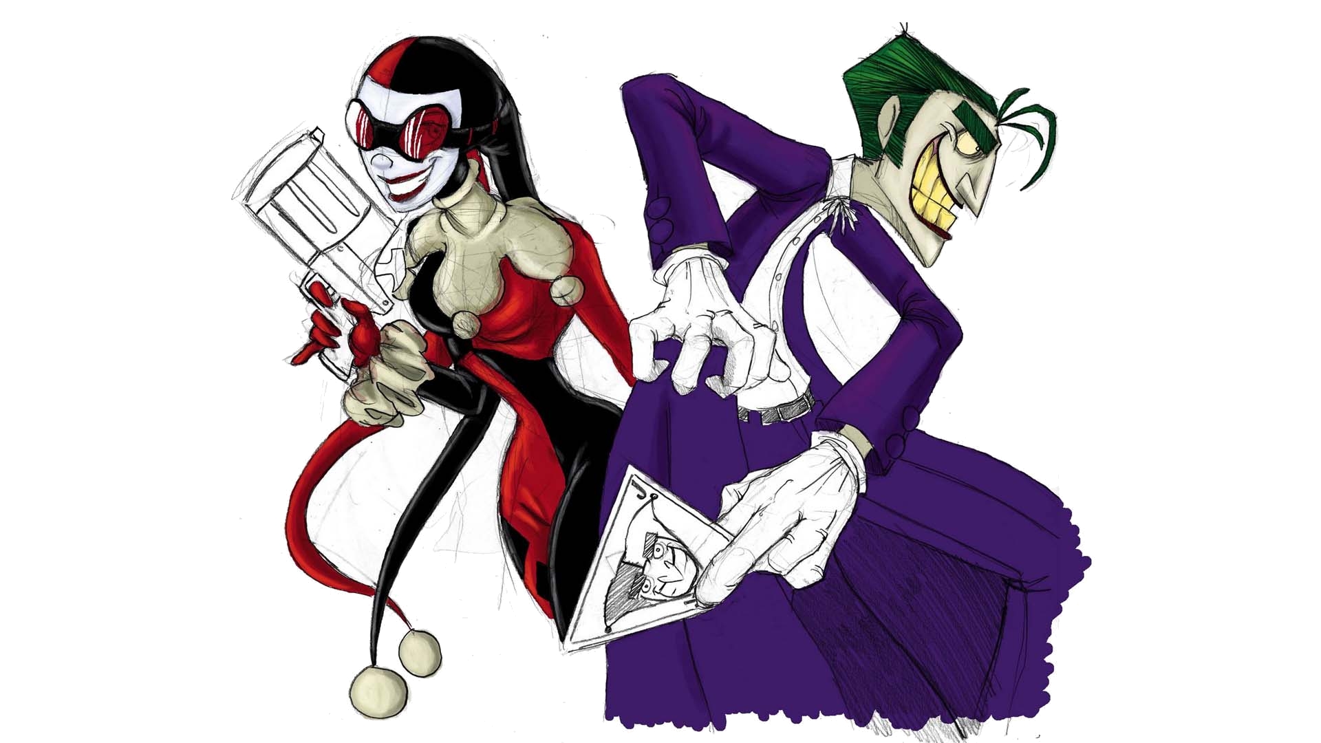 Download mobile wallpaper Batman, Harley Quinn, Comics, Joker for free.