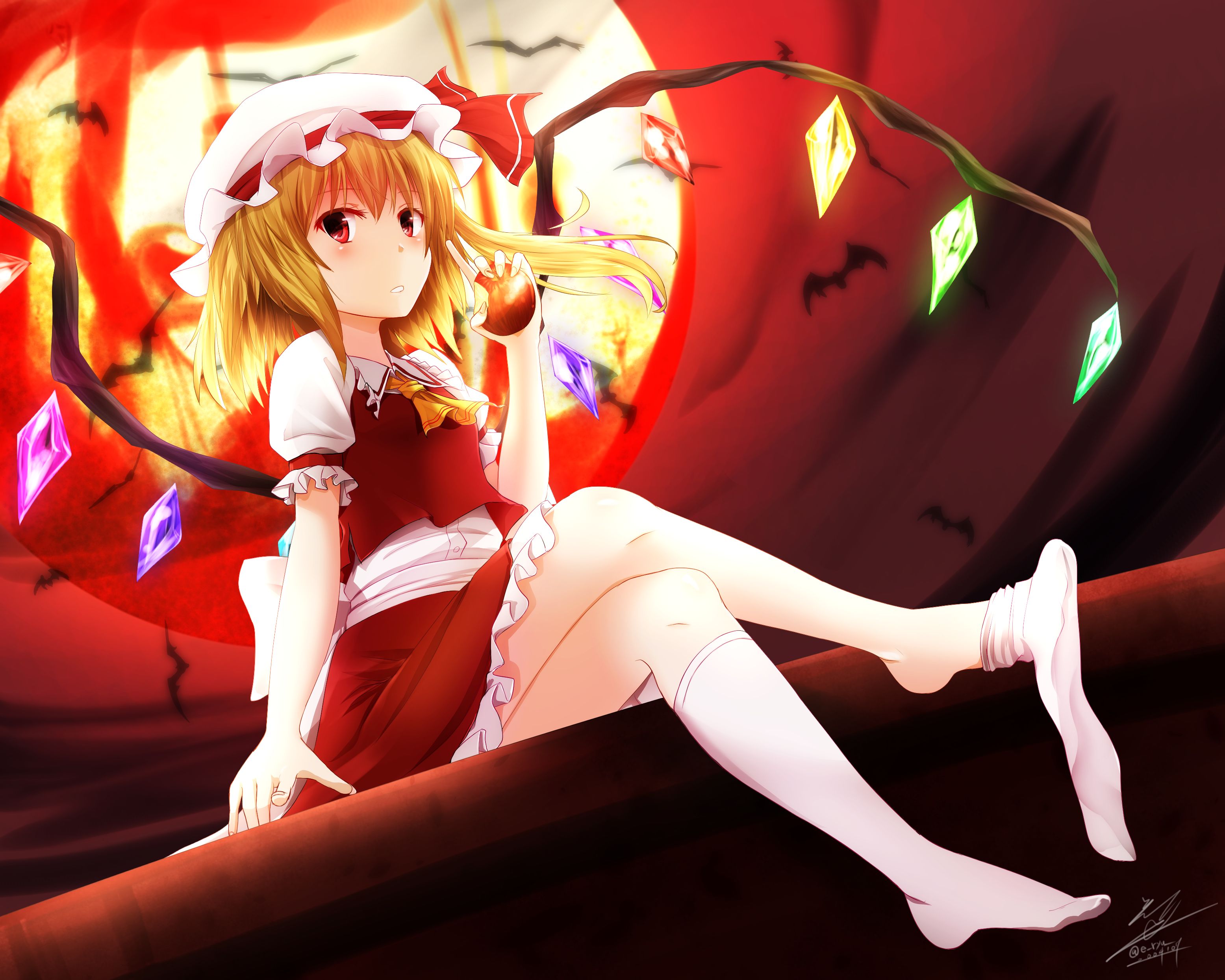 Handy-Wallpaper Animes, Flandre Scarlet, Tuhu kostenlos herunterladen.