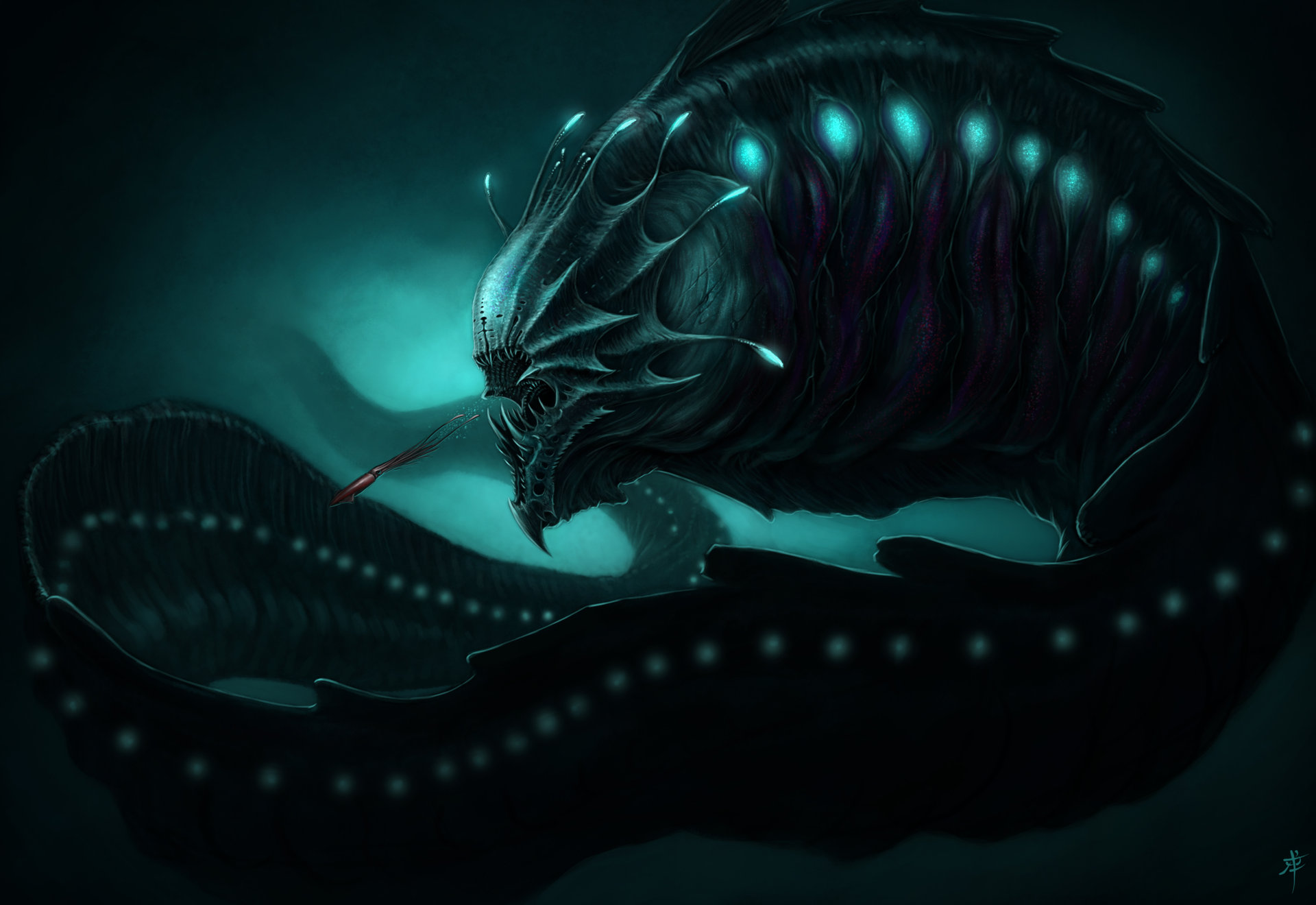 Download mobile wallpaper Fantasy, Creature, Sea Monster for free.