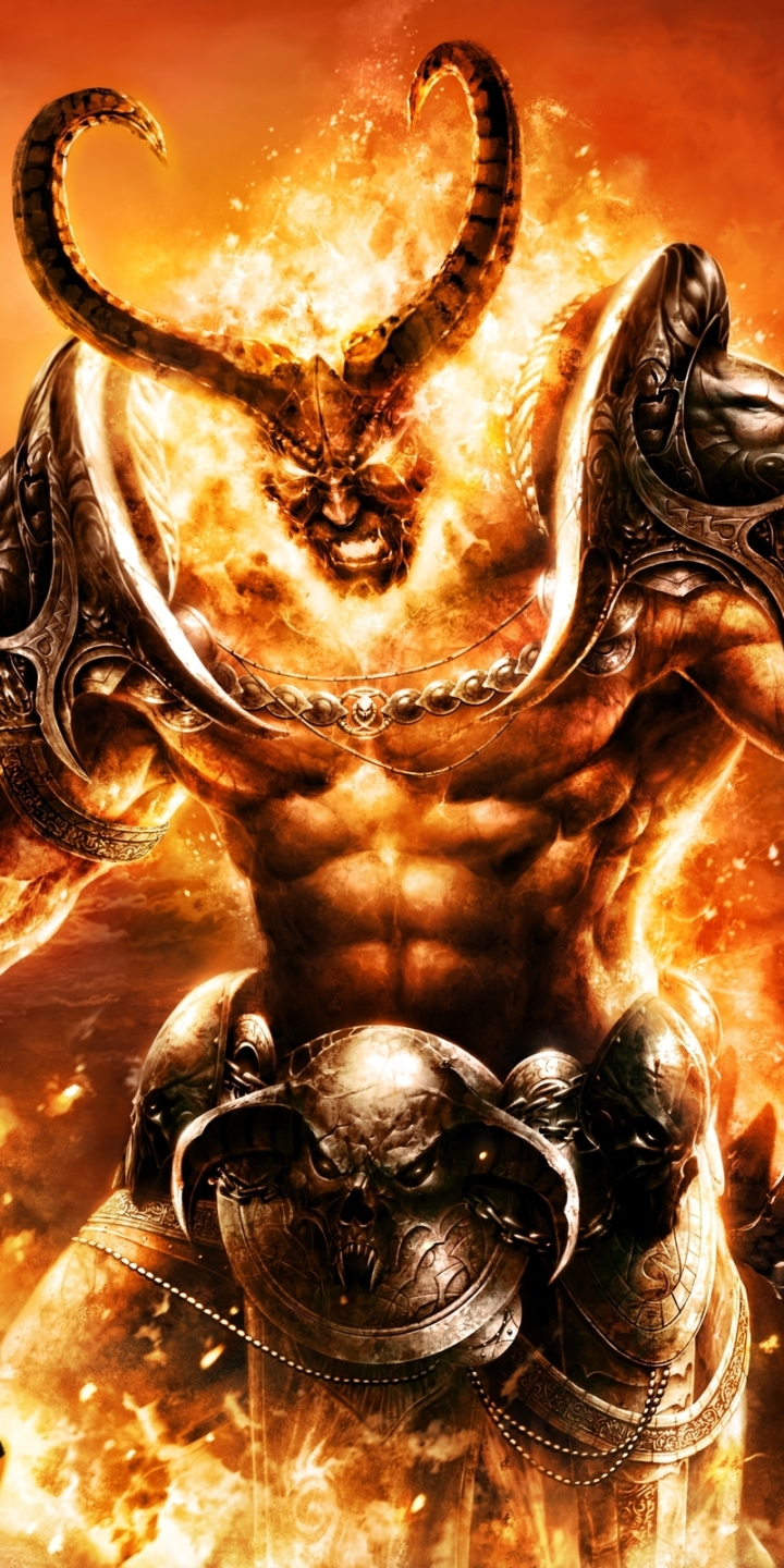 Handy-Wallpaper Feuer, Warcraft, Krieger, Dämon, Computerspiele, World Of Warcraft kostenlos herunterladen.