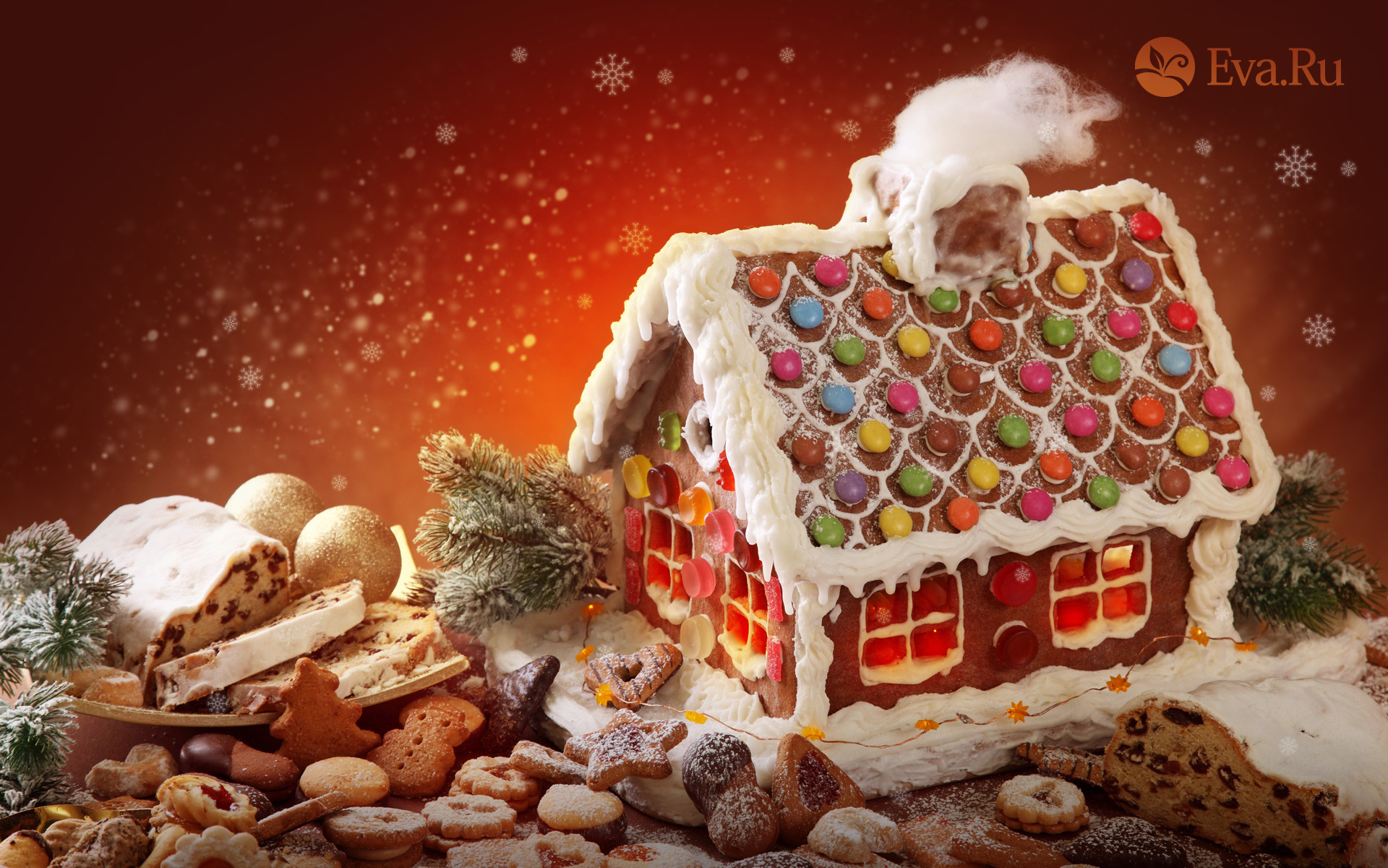 Free download wallpaper New Year, Dessert, Food, Christmas Xmas on your PC desktop