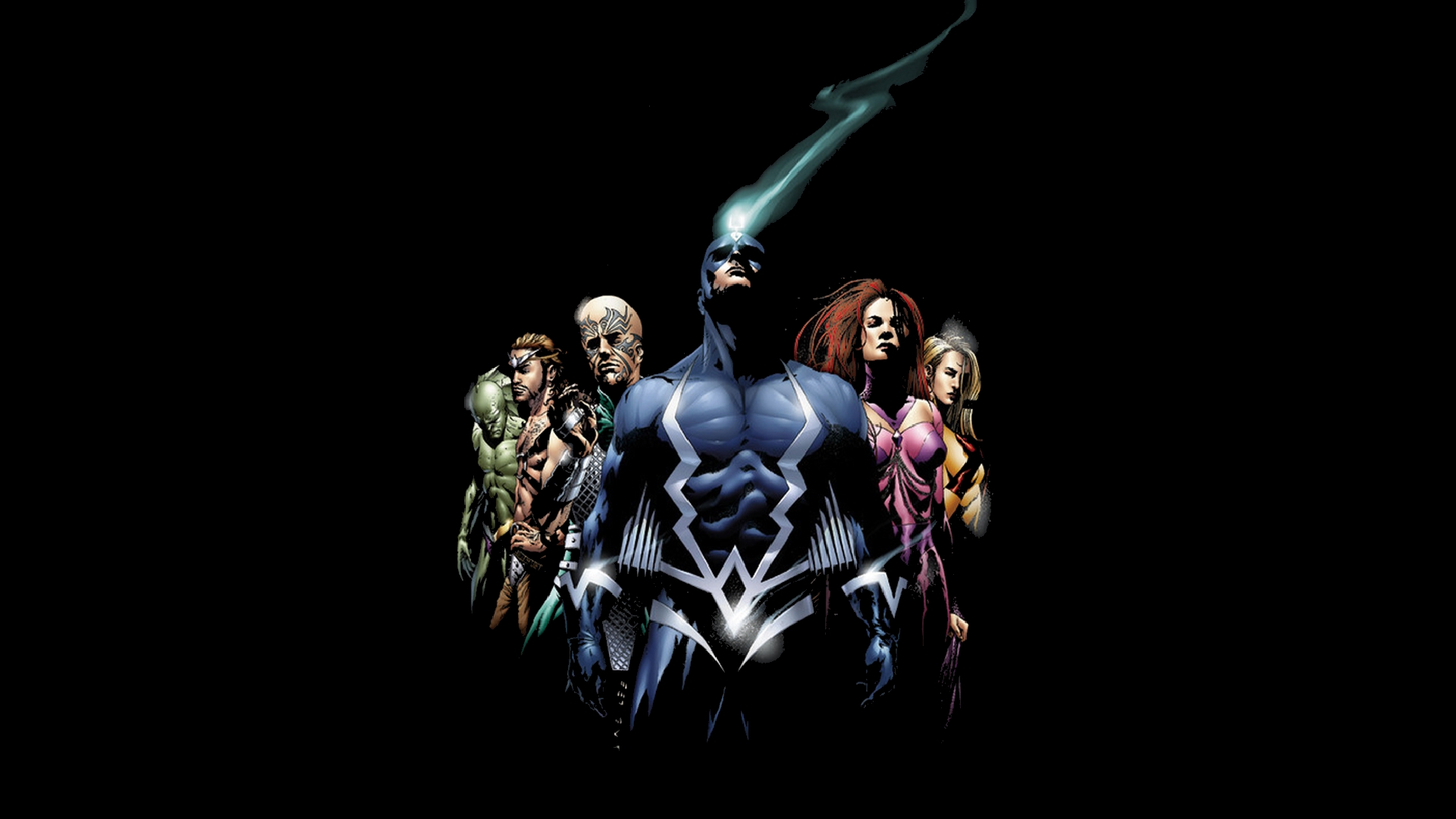 comics, inhumans, black bolt, crystal (marvel comics), gorgon (marvel comics), inhumans (marvel comics), karnak (marvel comics), medusa (marvel comics), triton (marvel comics)