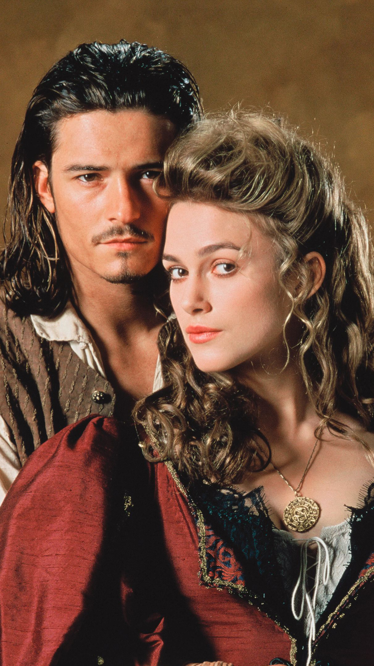 Download mobile wallpaper Pirates Of The Caribbean, Orlando Bloom, Movie, Elizabeth Swann, Keira Knightley, Will Turner, Pirates Of The Caribbean: The Curse Of The Black Pearl for free.