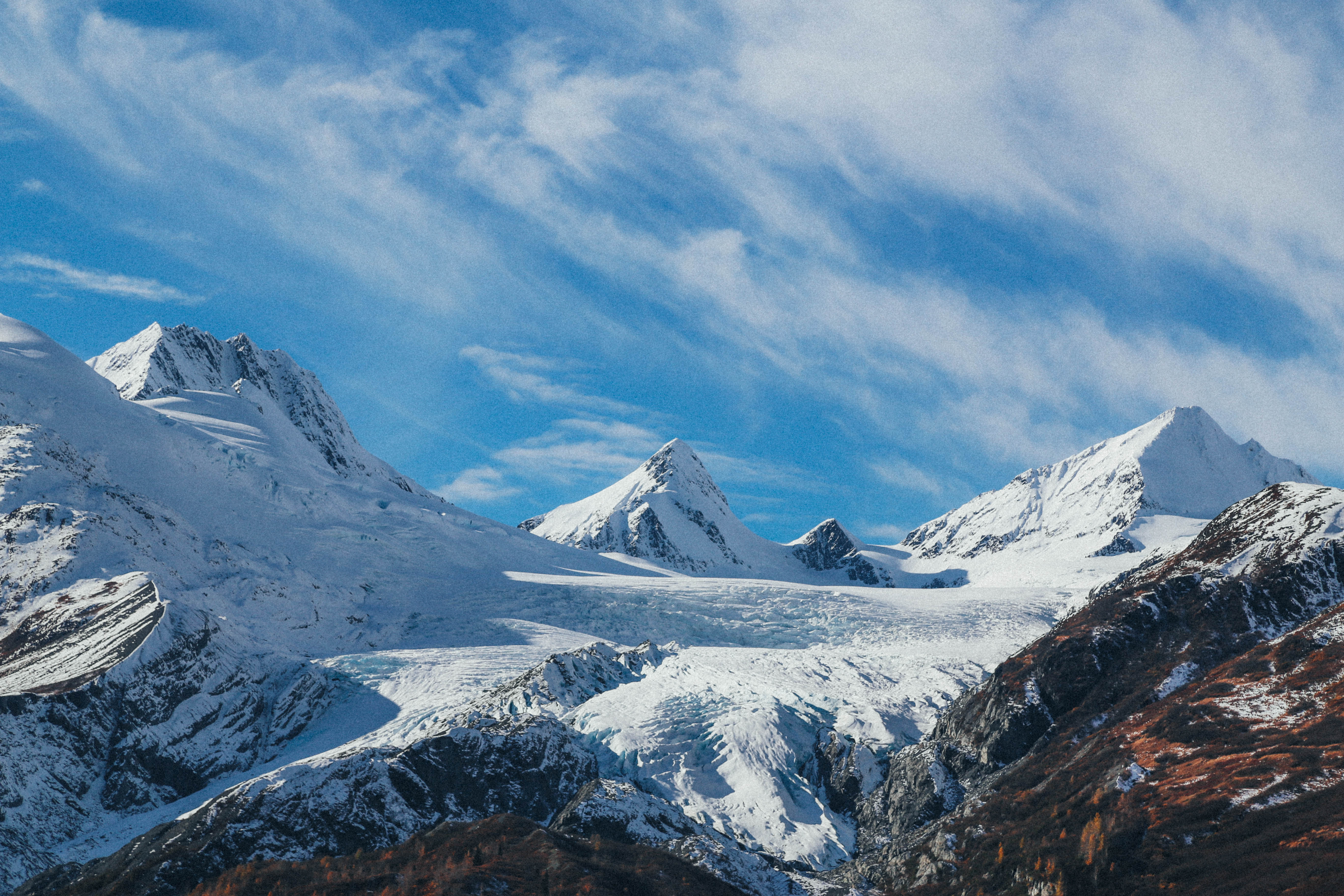 無料モバイル壁紙自然, 雪, トップス, 頂点, 山脈, 風景をダウンロードします。