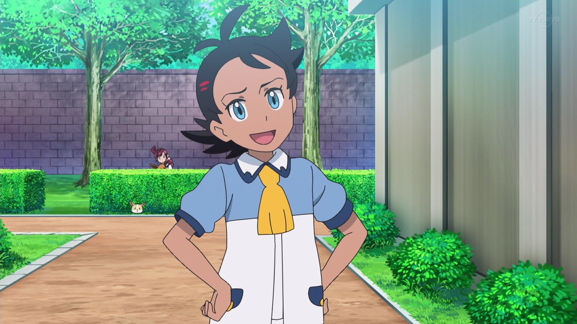 Download mobile wallpaper Anime, Pokémon, Blue Eyes, School Uniform, Black Hair, Goh (Pokémon) for free.