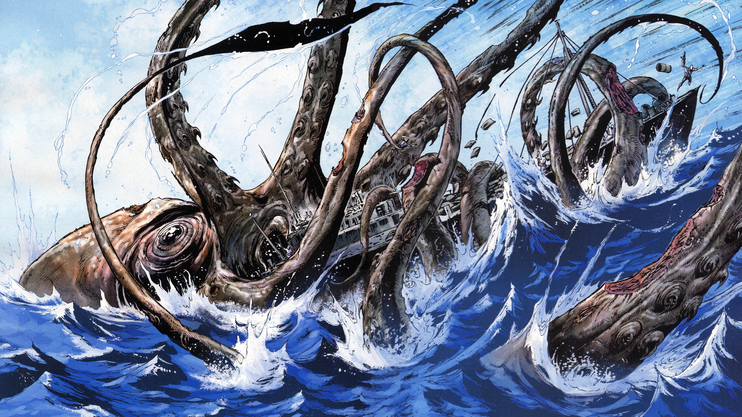 Free download wallpaper Fantasy, Sea Monster on your PC desktop