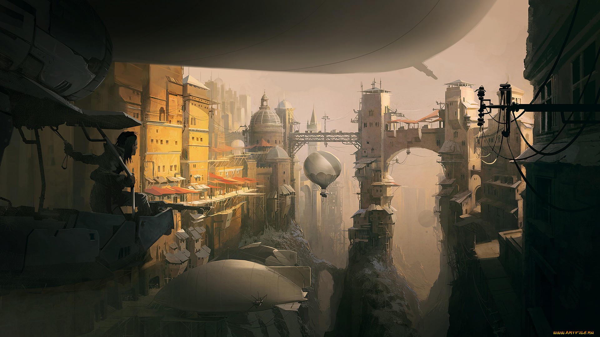 Free download wallpaper Fantasy, City on your PC desktop