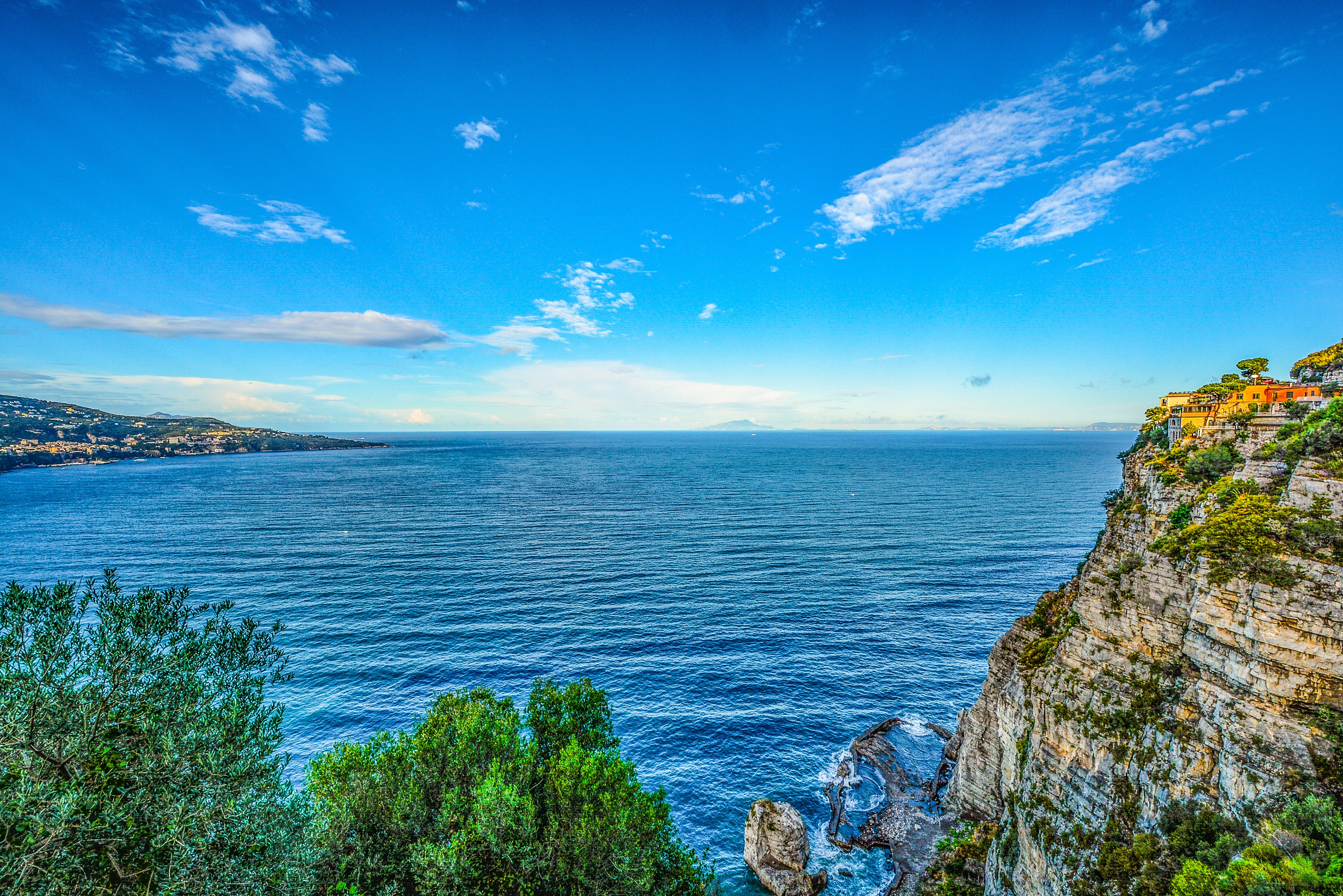 amalfi, nature, sea, italy, hill