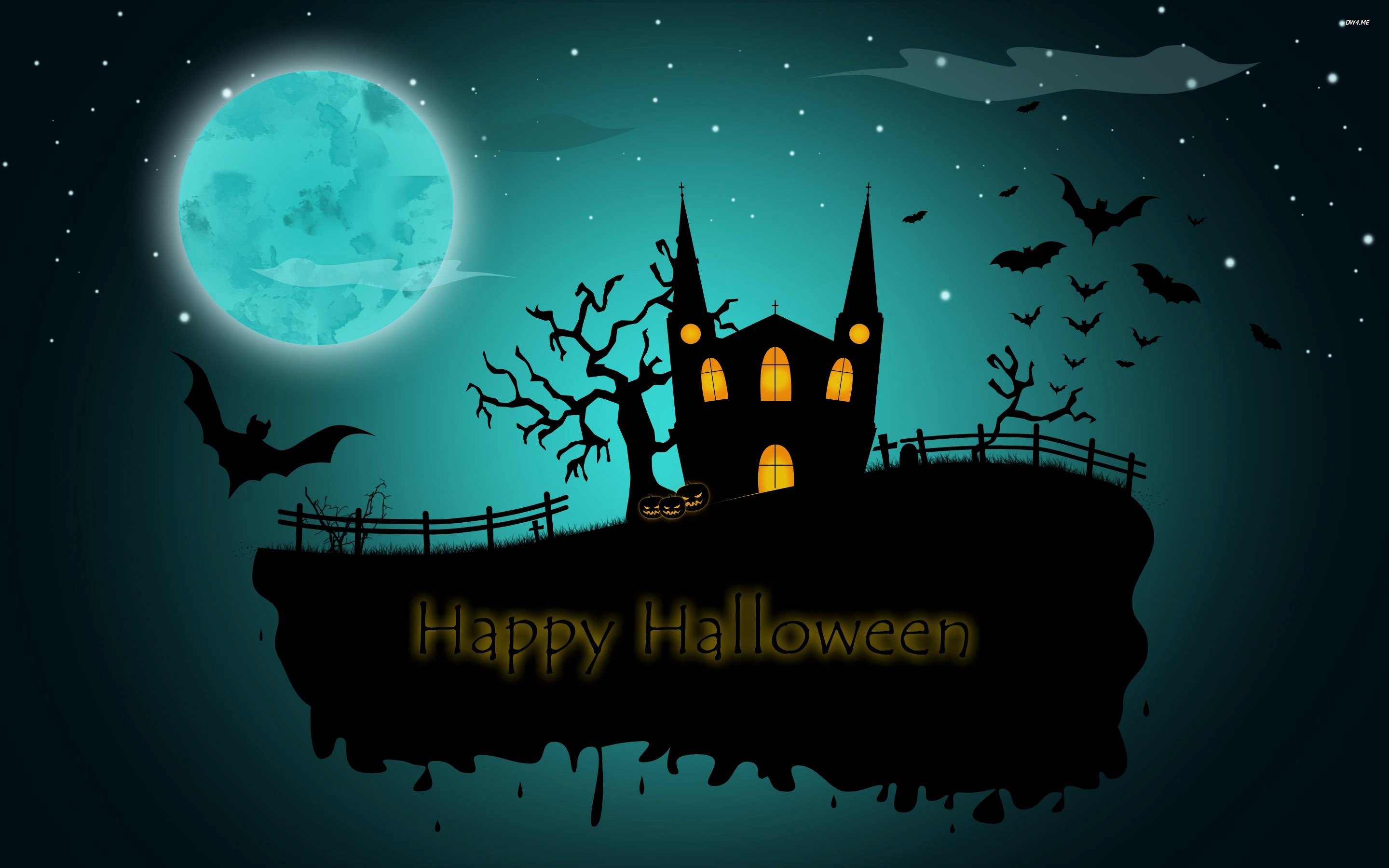 Téléchargez des papiers peints mobile Halloween, Nuit, Lune, Vacances, Maison, Chauve Souris gratuitement.