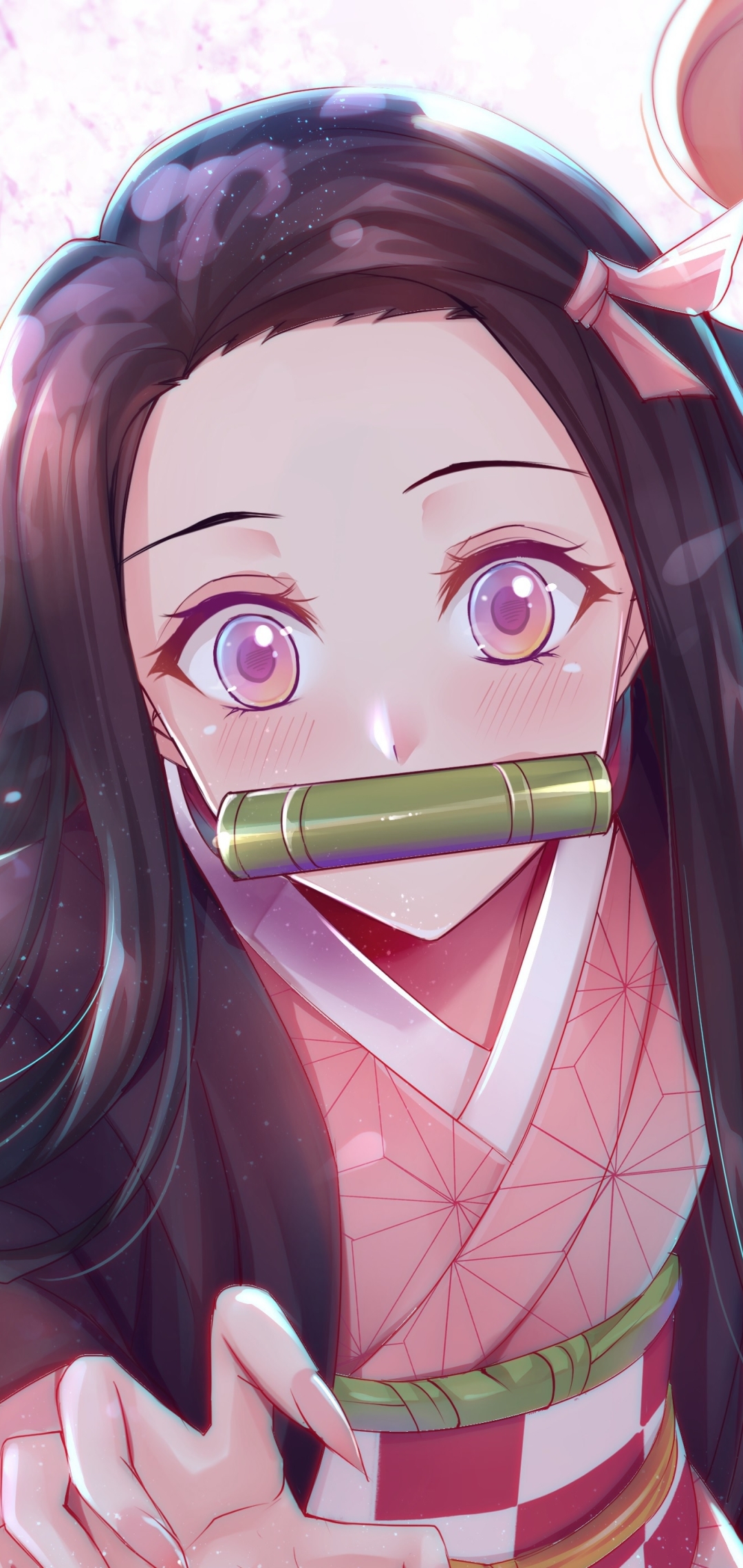 Handy-Wallpaper Animes, Nezuko Kamado, Demon Slayer kostenlos herunterladen.