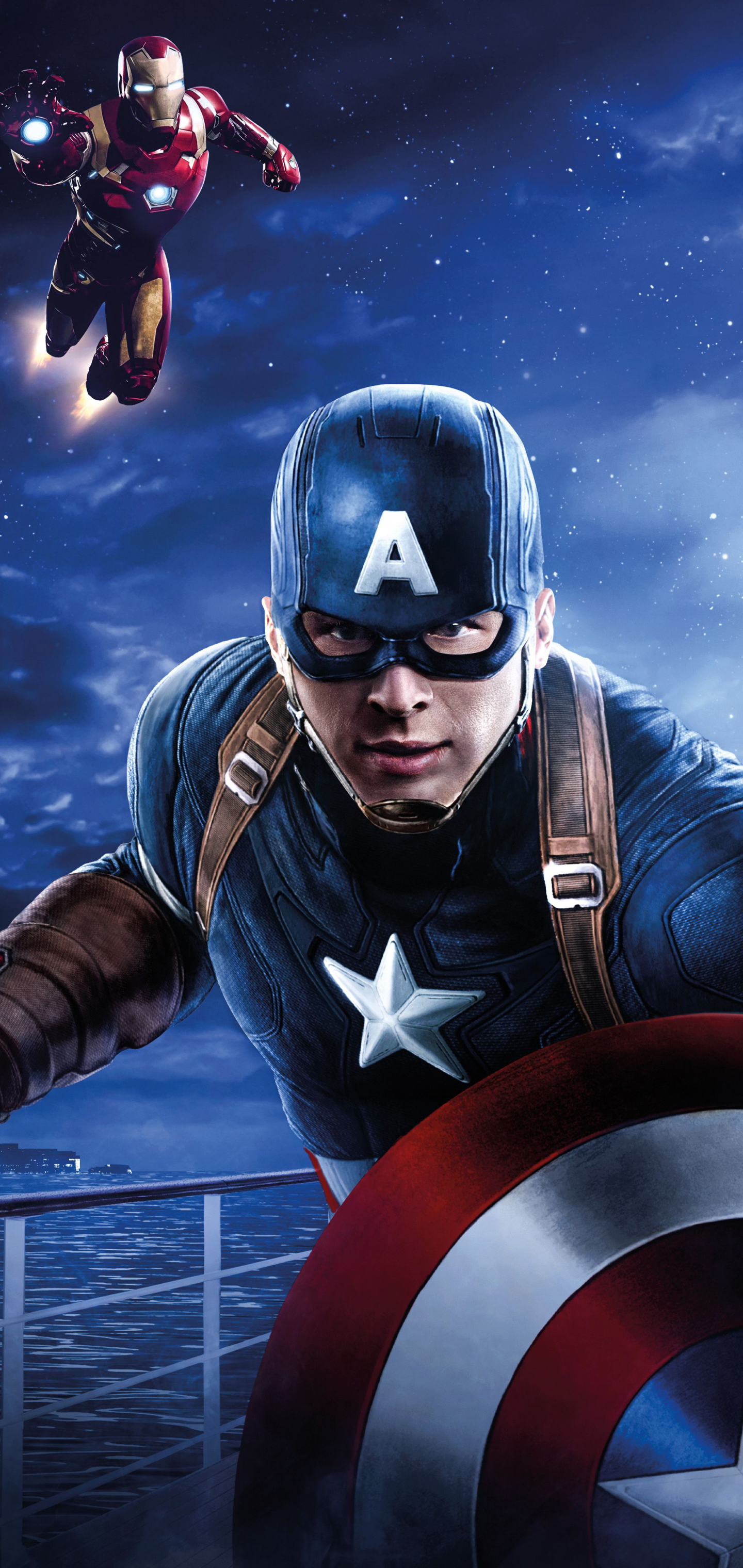Baixar papel de parede para celular de Homem De Ferro, Capitão América, Os Vingadores, História Em Quadrinhos gratuito.