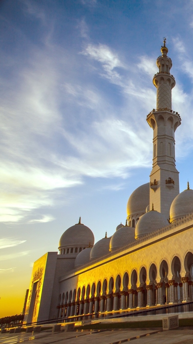 Скачать картинку Абу Даби, Религиозные, Большая Мечеть Шейха Зайда, Мечети в телефон бесплатно.