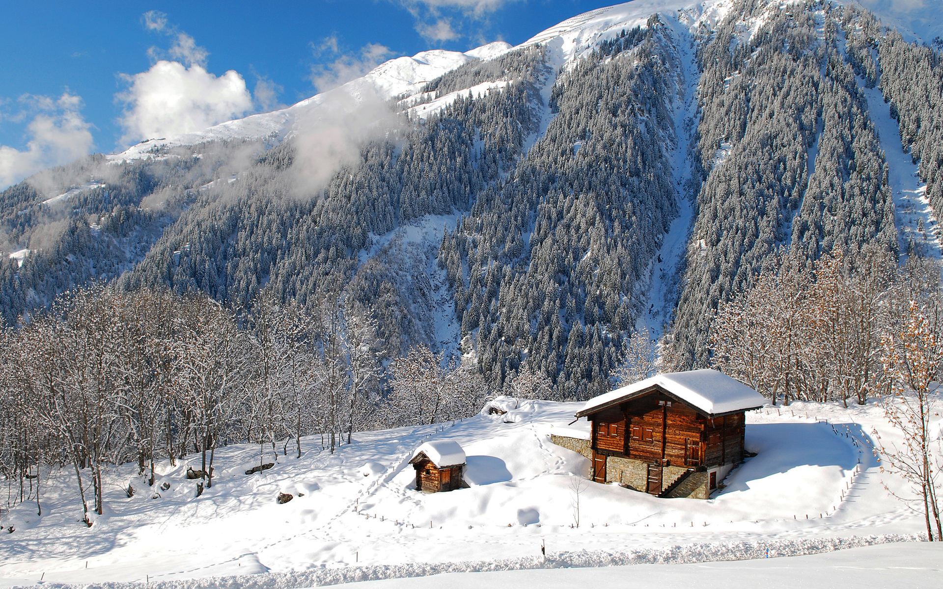 Download mobile wallpaper Winter, Photography, Cabin for free.