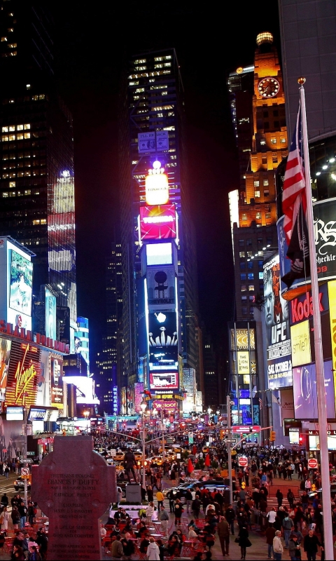 Descarga gratuita de fondo de pantalla para móvil de Times Square, Hecho Por El Hombre.