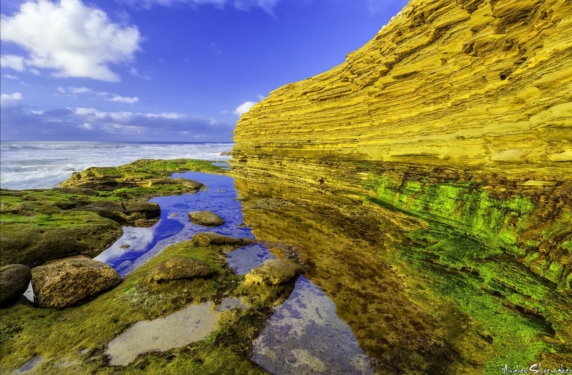 Download mobile wallpaper Sky, Rocks, Nature, Sea, Landscape for free.