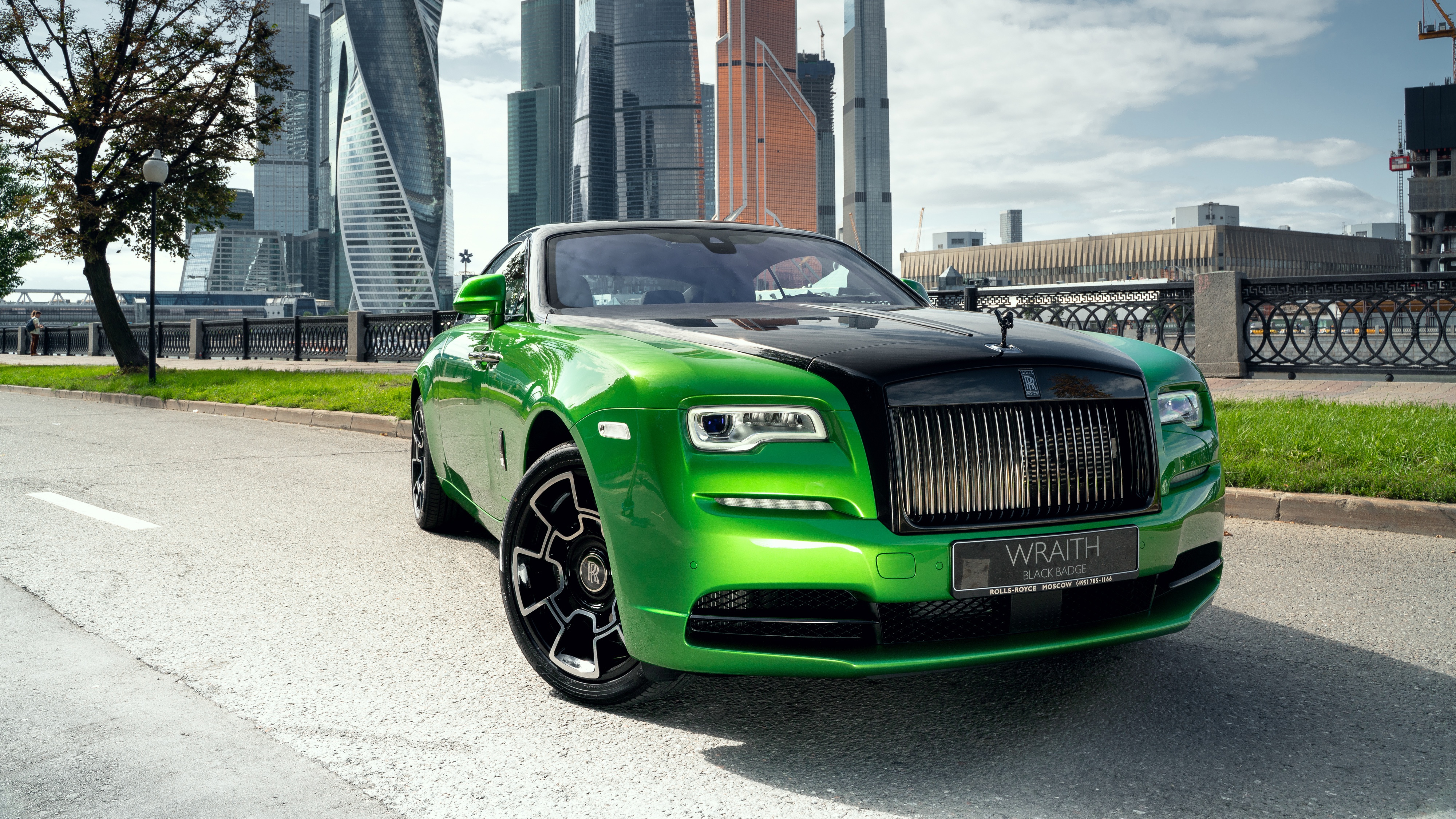 Laden Sie das Rolls Royce, Autos, Rolls Royce Wraith, Fahrzeuge, Grünes Auto-Bild kostenlos auf Ihren PC-Desktop herunter