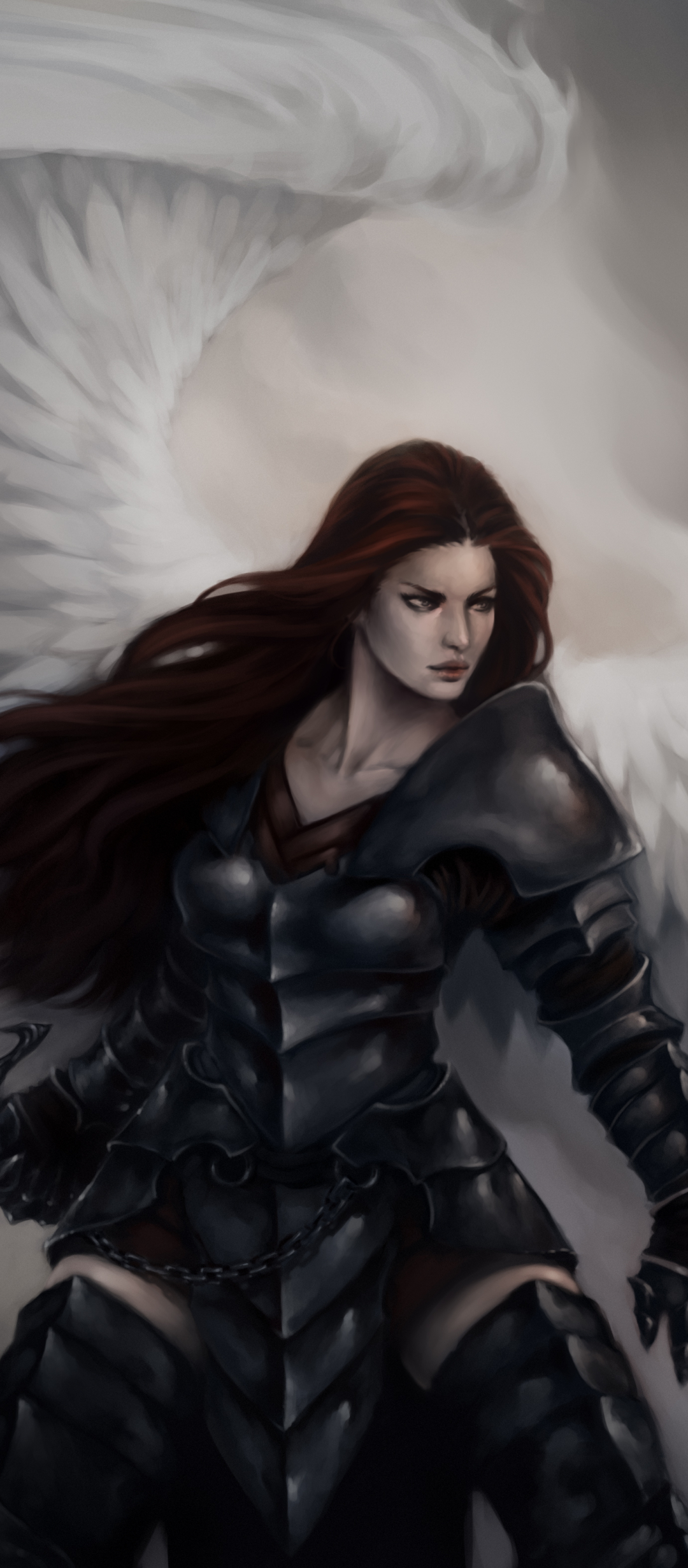 Download mobile wallpaper Fantasy, Armor, Woman Warrior, Angel Warrior for free.
