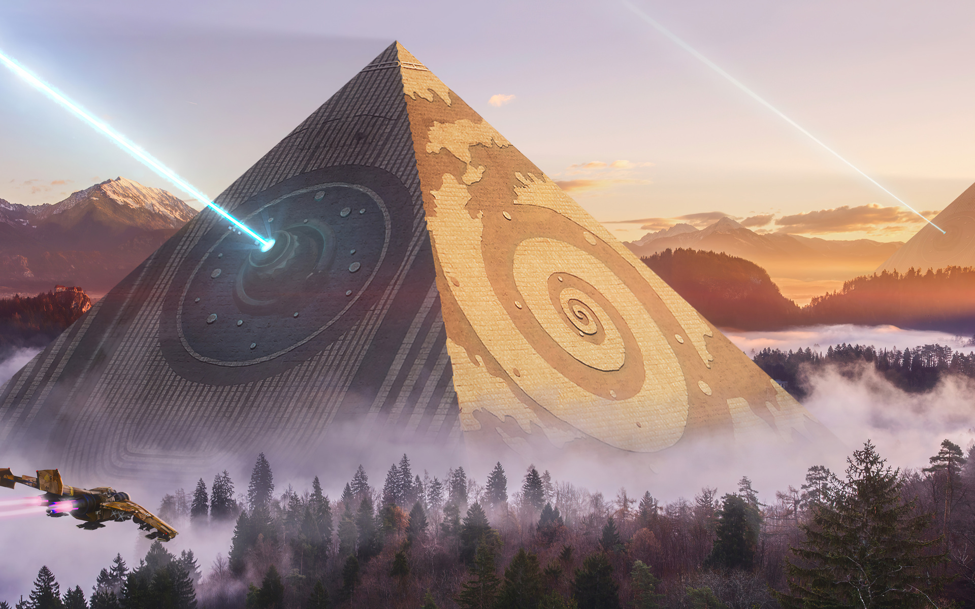 Baixe gratuitamente a imagem Fantasia, Pirâmide na área de trabalho do seu PC