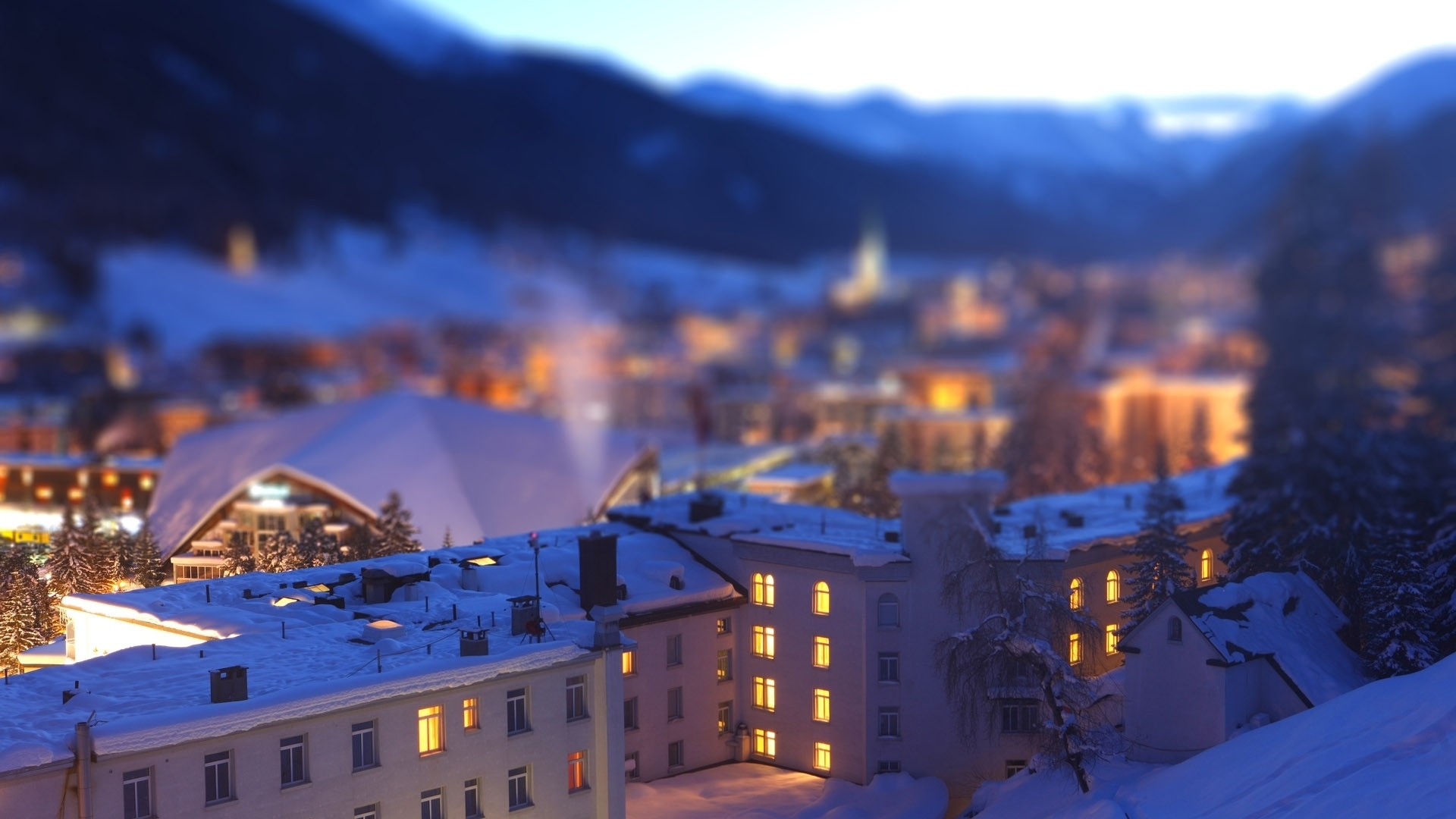 Free download wallpaper Night, Architecture, Building, Light, Photography, Town, Place, Tilt Shift on your PC desktop