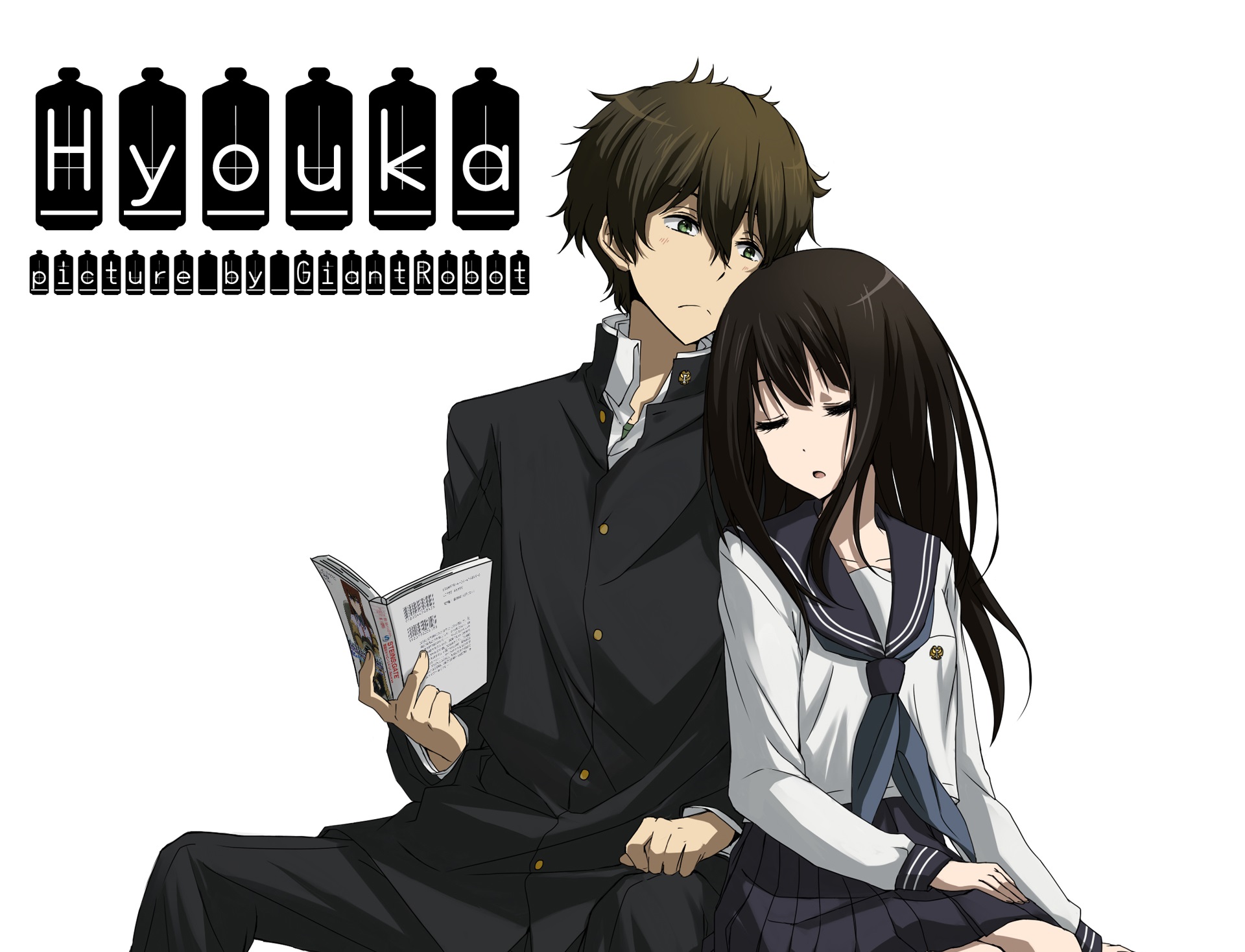 Free download wallpaper Anime, Eru Chitanda, Hōtarō Oreki, Hyouka on your PC desktop