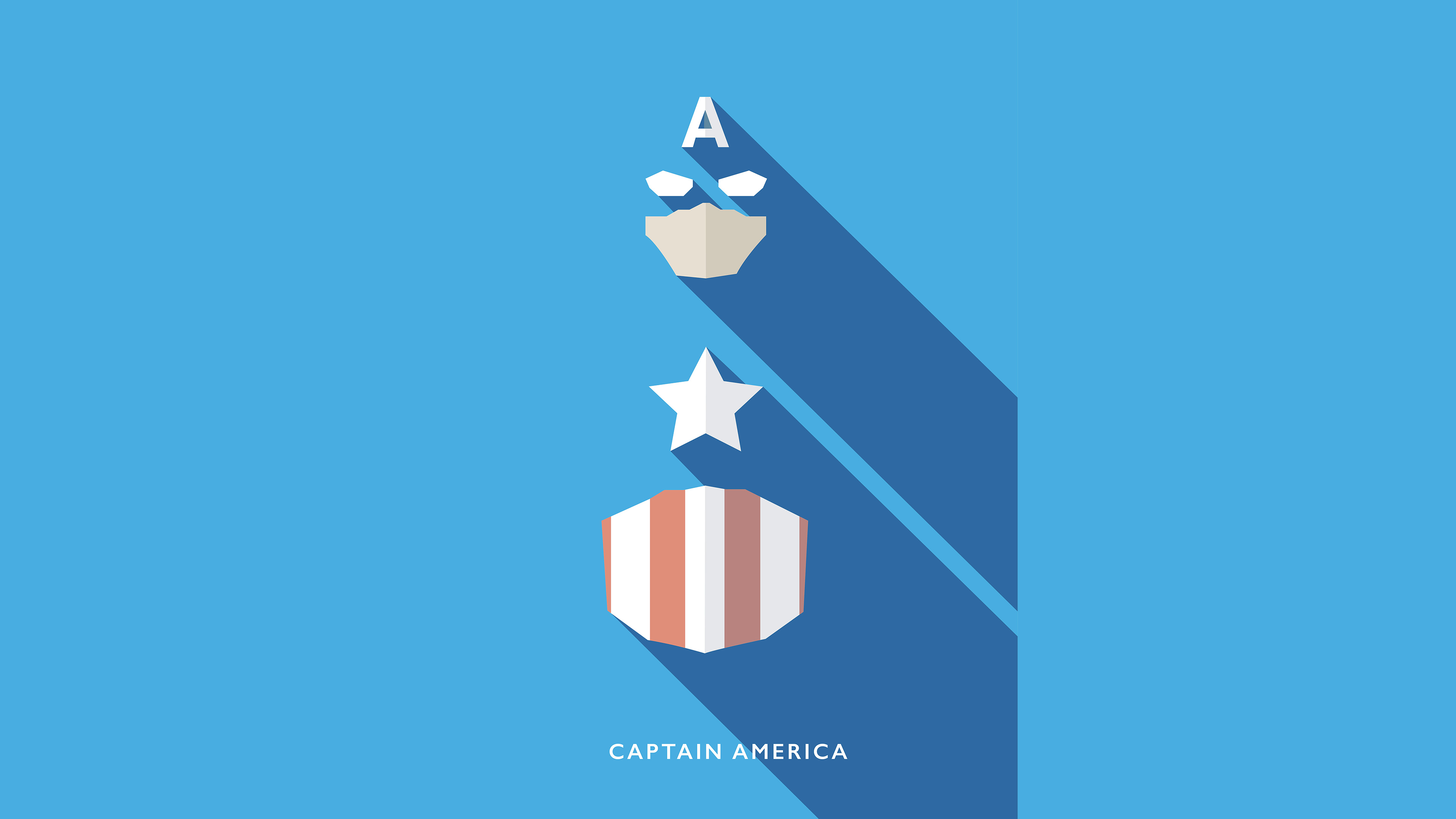 Téléchargez des papiers peints mobile Captain America, Minimaliste, Bande Dessinées gratuitement.