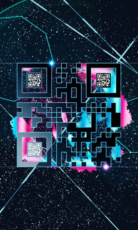 Download mobile wallpaper Space, Technology, Artistic, Qr Code for free.