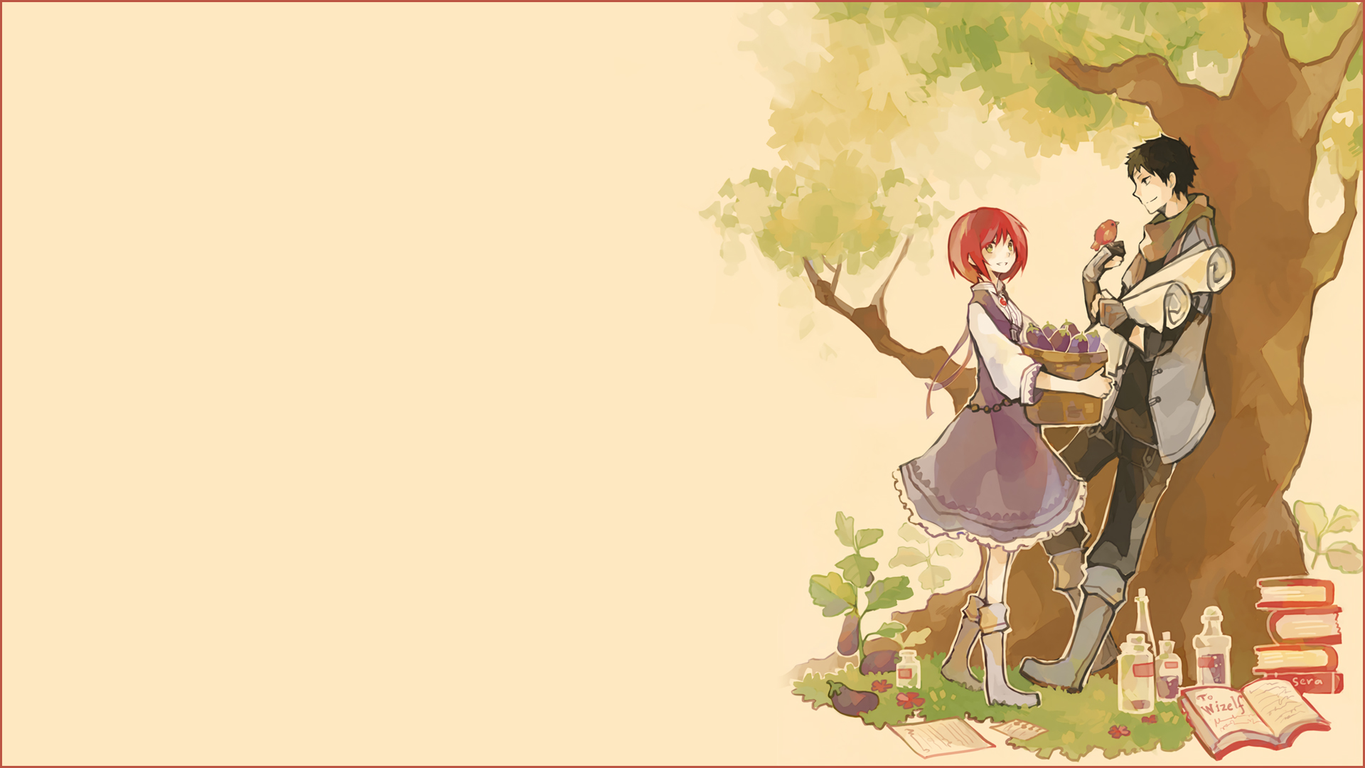 無料モバイル壁紙アニメ, 赤髪の白雪姫をダウンロードします。