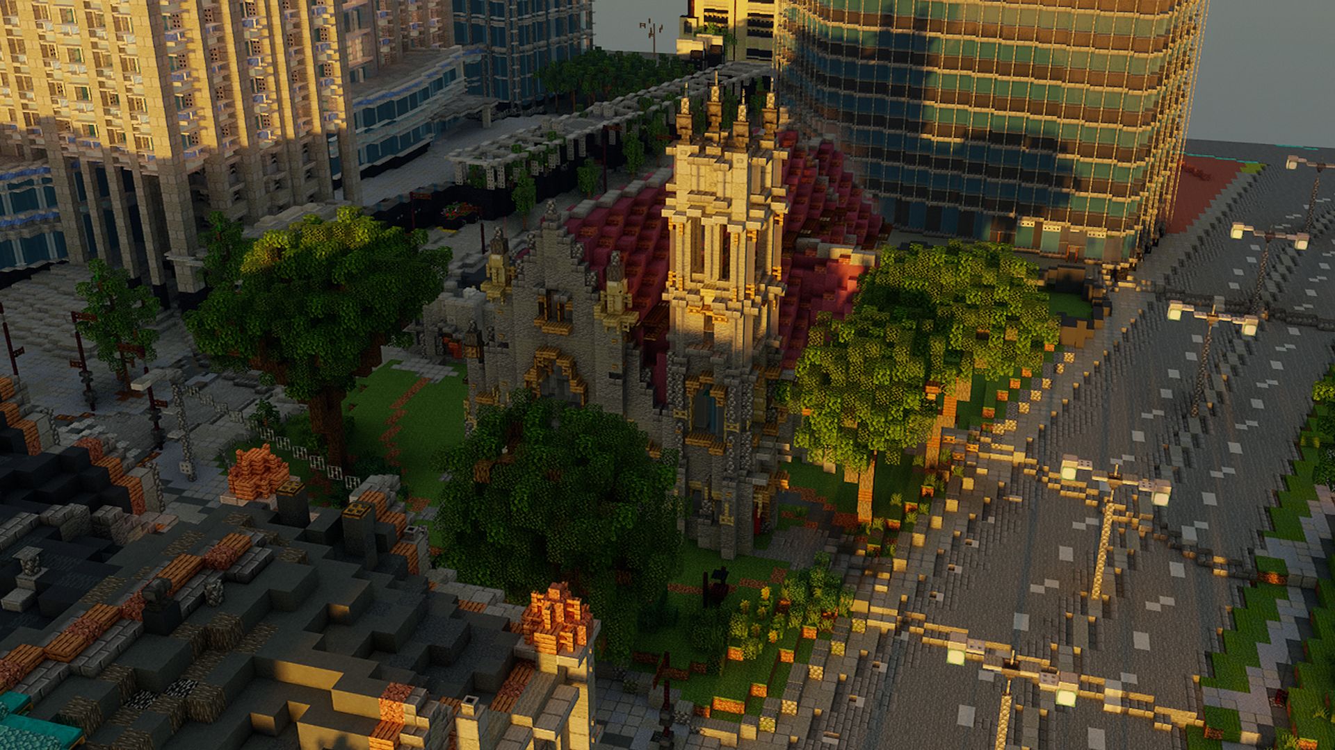 Free download wallpaper Minecraft, Church, Montreal, Video Game on your PC desktop