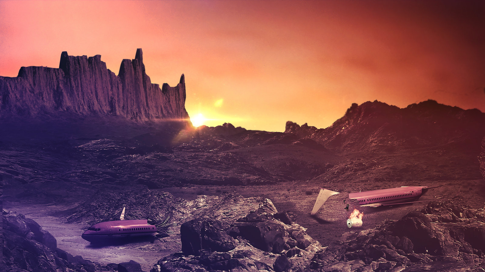 Handy-Wallpaper Landschaft, Science Fiction kostenlos herunterladen.