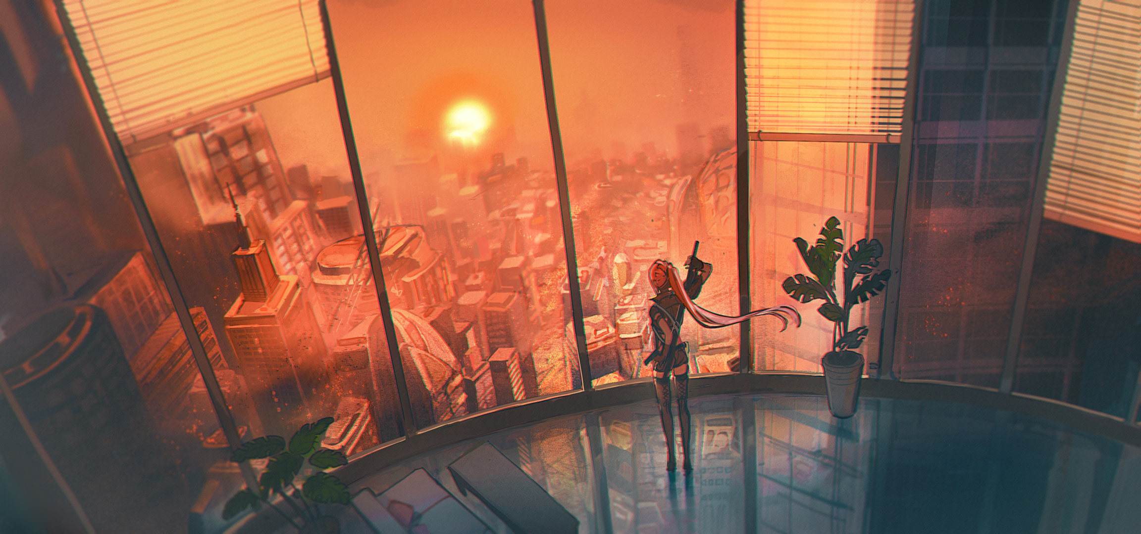 Free download wallpaper Anime, Sunset, Naruto, City, Sakura Haruno on your PC desktop