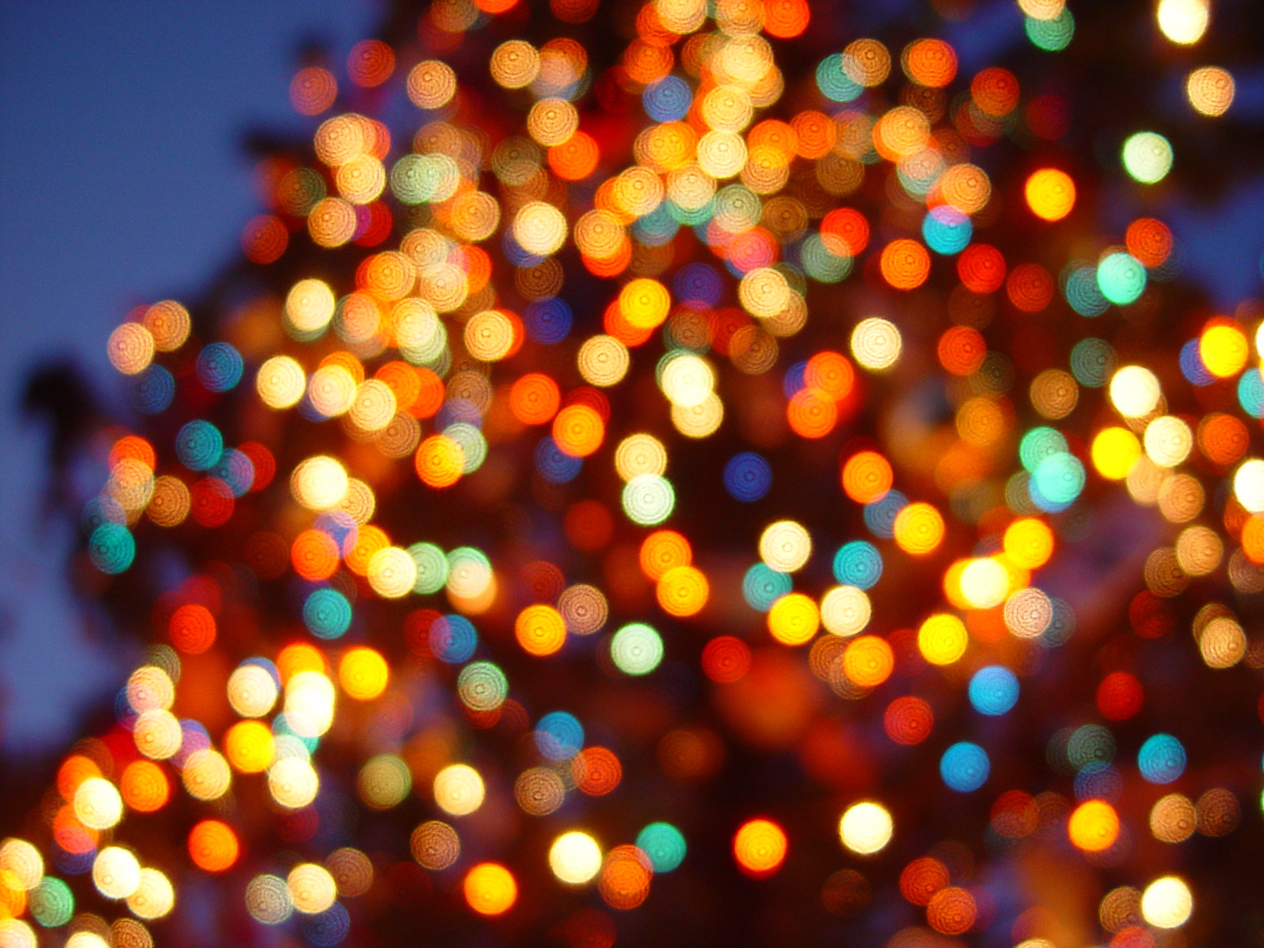 Download mobile wallpaper Christmas, Holiday, Bokeh, Christmas Lights for free.