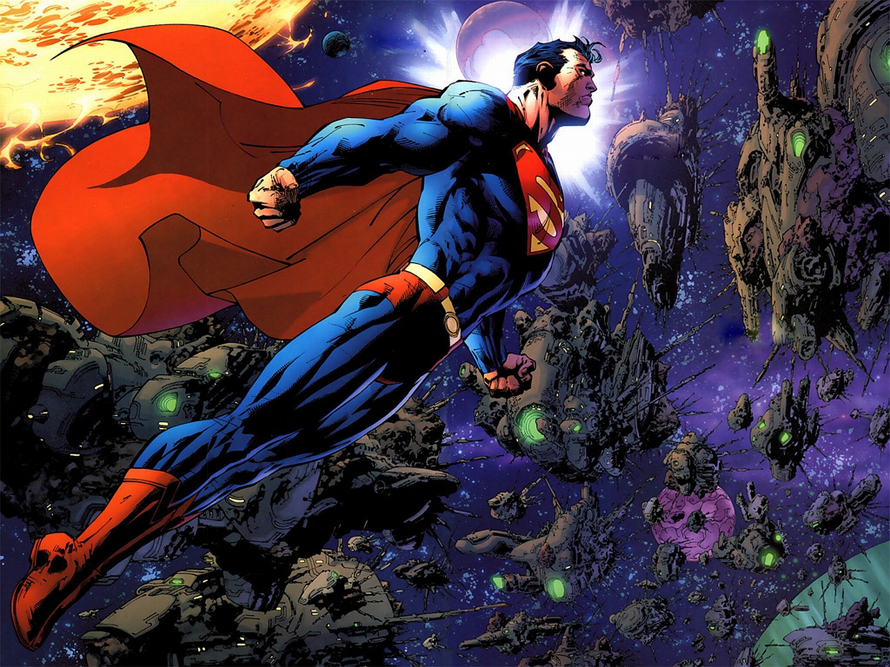 Download mobile wallpaper Superman, Space, Comics, Dc Comics for free.