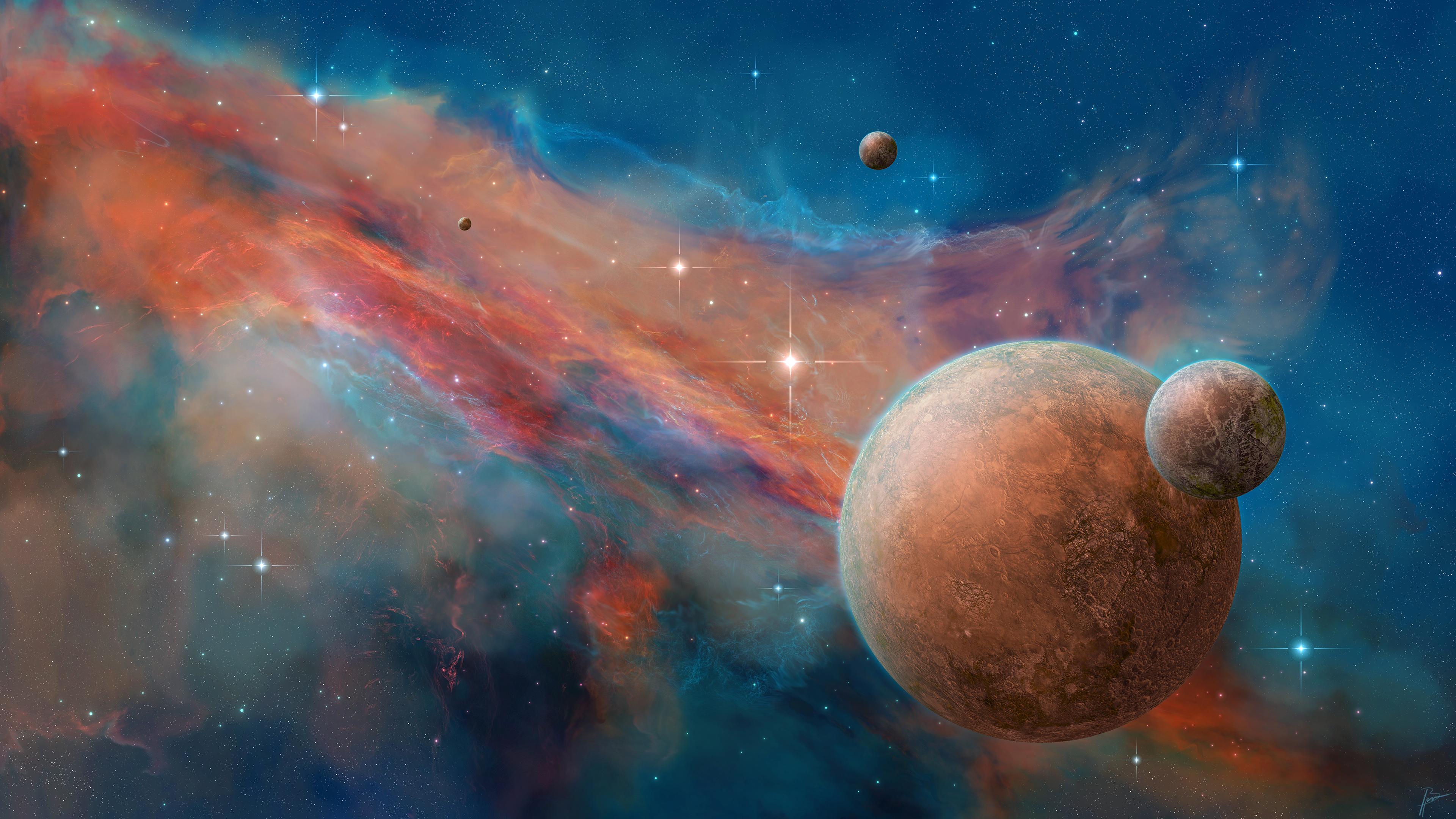 Descarga gratis la imagen Planetas, Nebulosa, Espacio, Planeta, Ciencia Ficción en el escritorio de tu PC