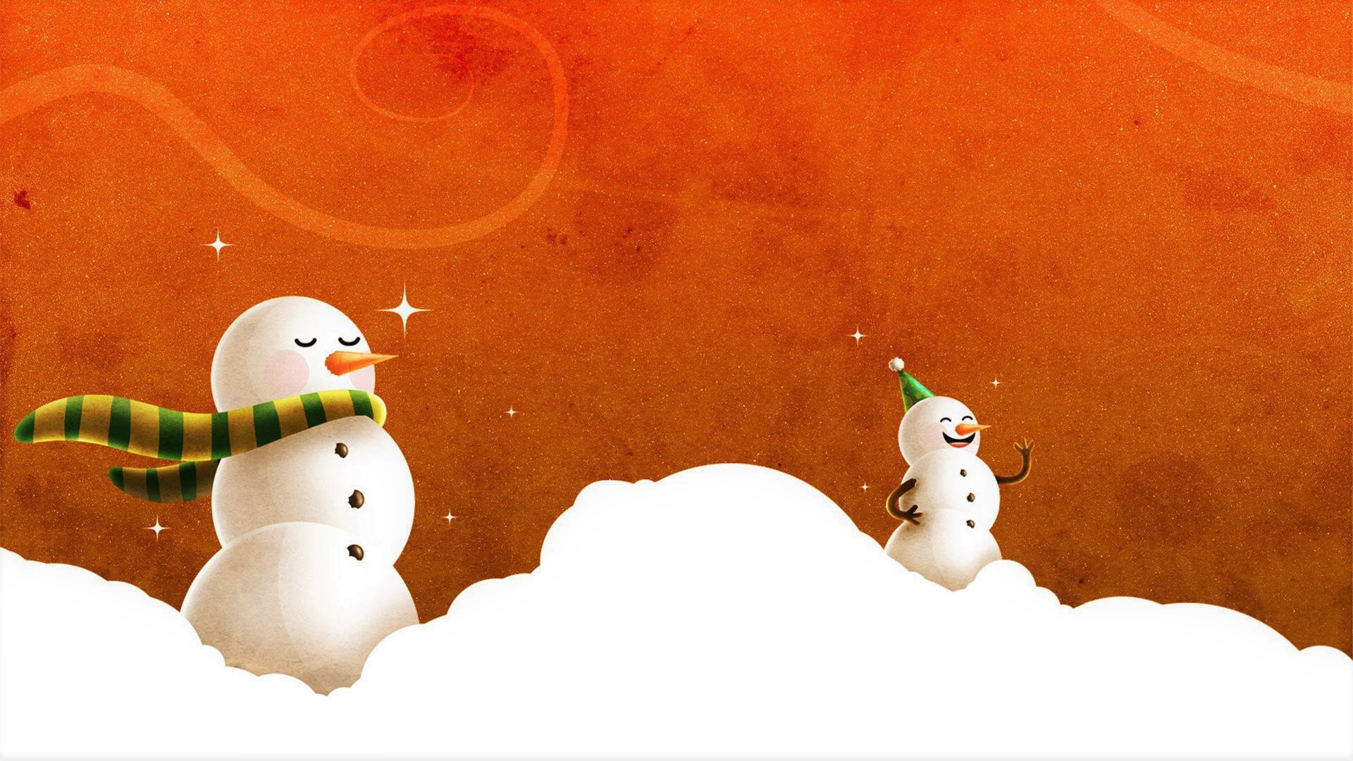 Скачати мобільні шпалери Сніг, Художній, Сніговик безкоштовно.